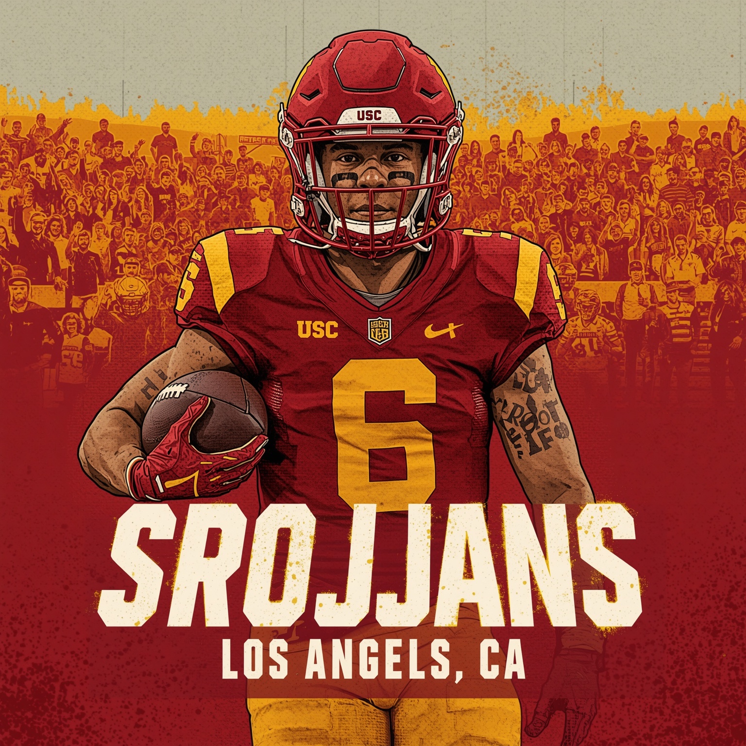 USC Trojans Spotlight: Rising Stars & Rivalry Showdowns - painting of USC Trojans football, baseball venue