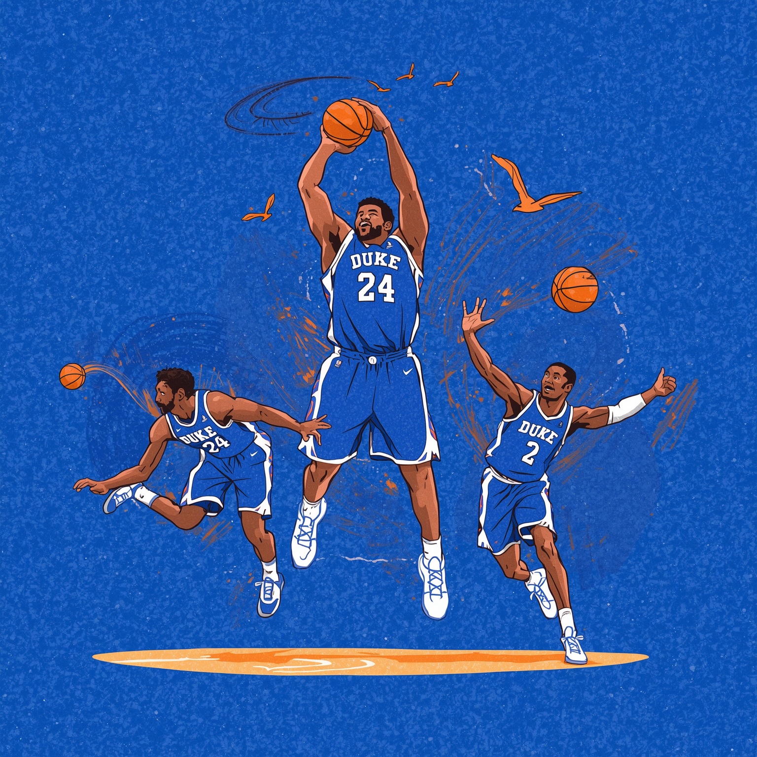 Duke’s Seven-Foot Phenom: The Boumtje Boumtje Effect - painting of Duke Blue Devils basketball venue
