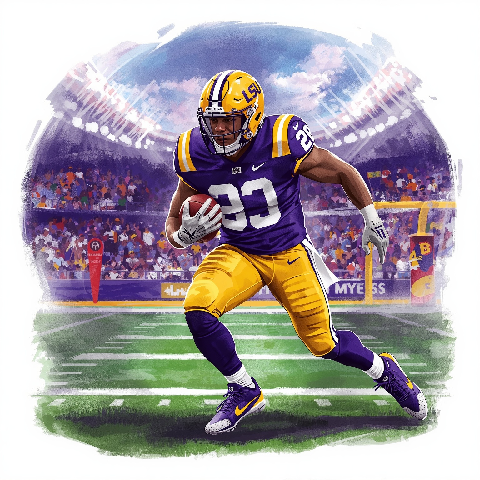 LSU Football: Mentor Magic and SEC Missteps - painting of LSU Tigers football venue