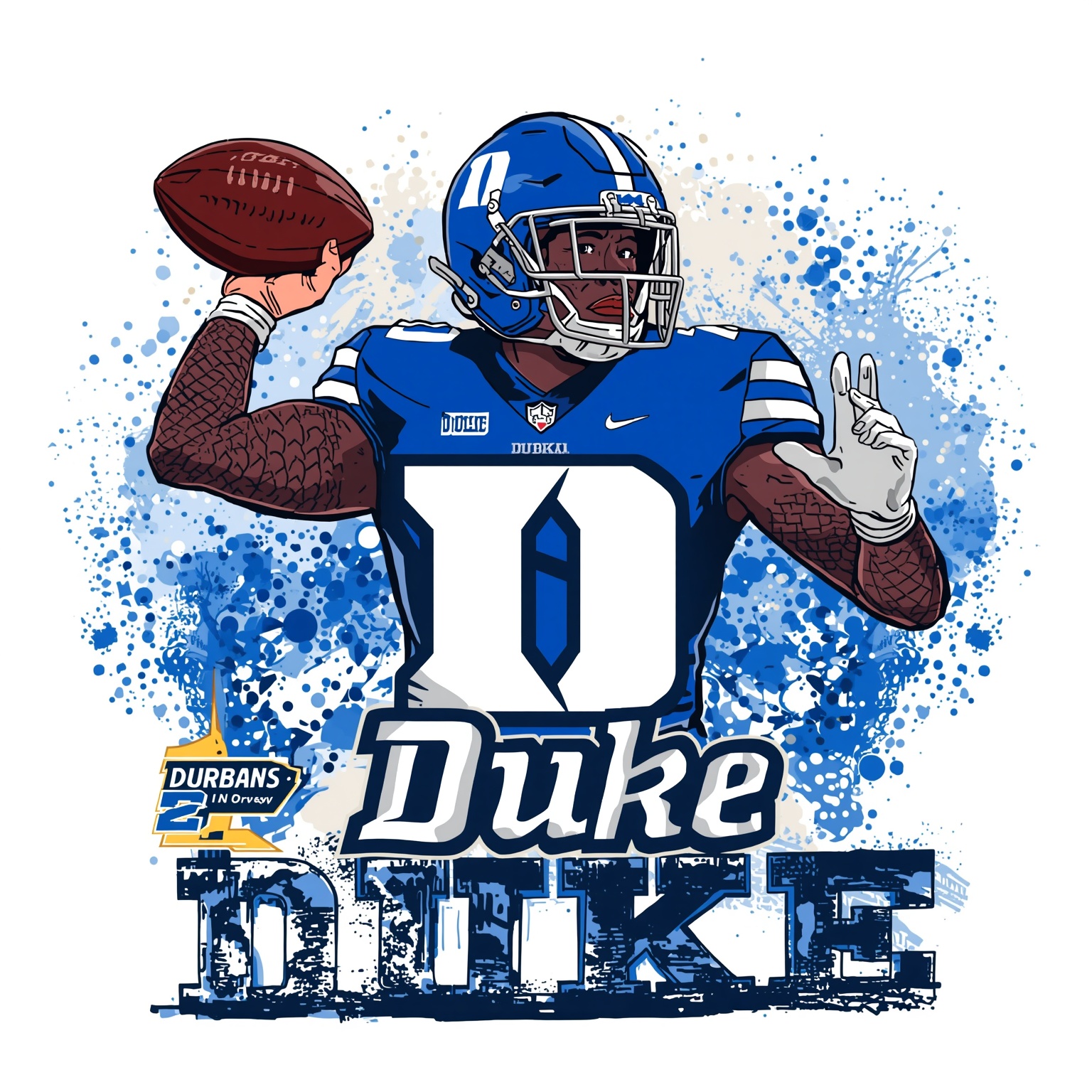 Duke Football 2026: Hasley’s Rise & Crucial Matchups - painting of Duke Blue Devils football venue
