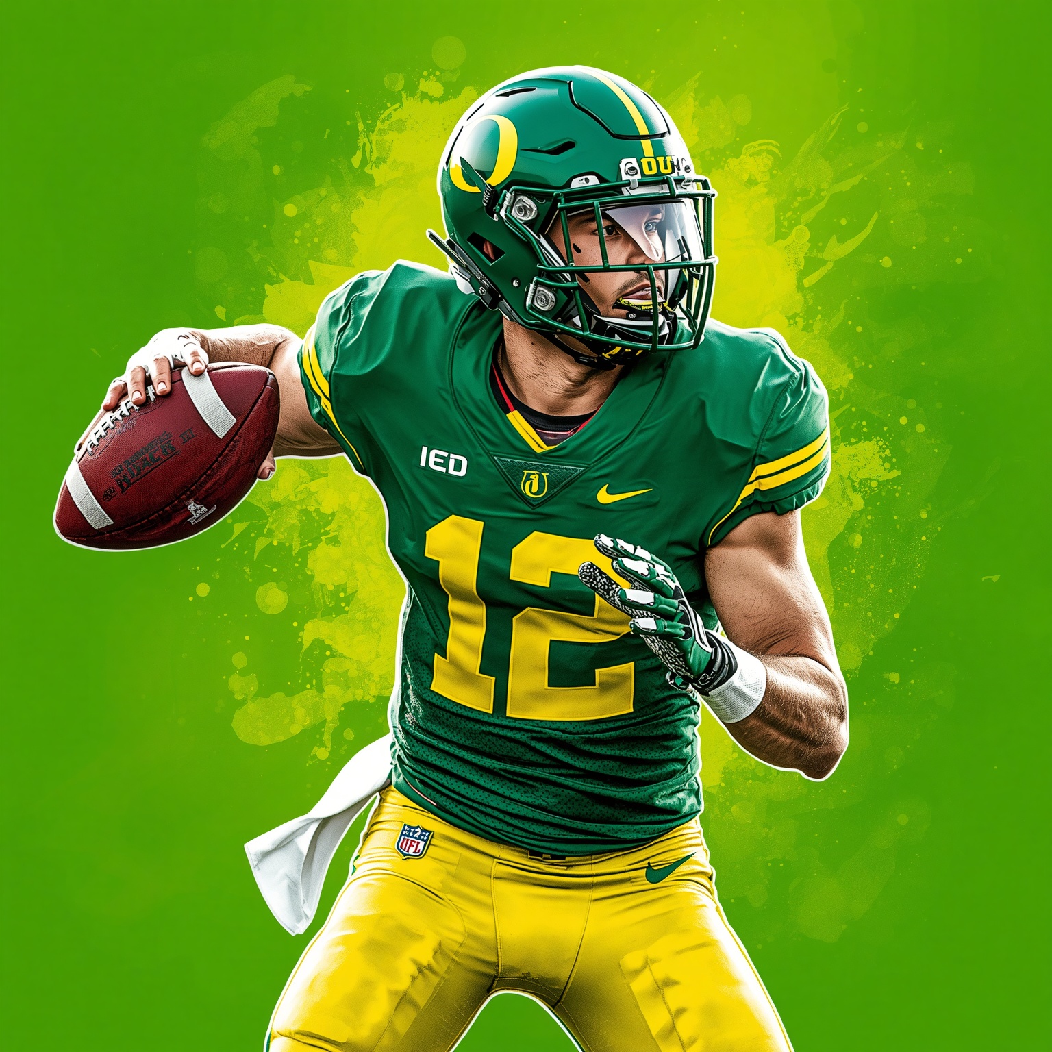 5-Star CB Hayden Stepp’s Battle Among Top Football Giants - painting of Oregon Ducks football venue