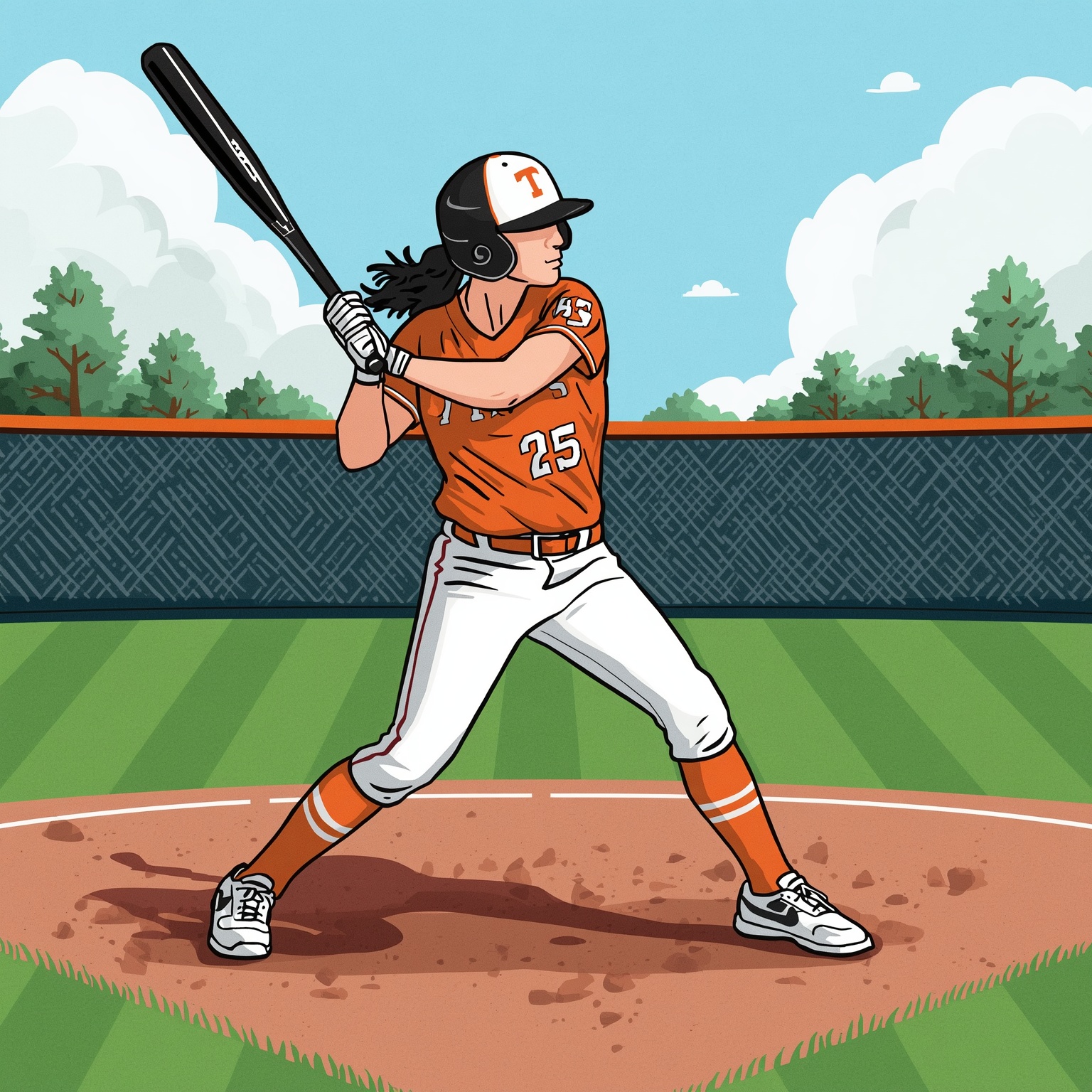 Lady Vols vs Longhorns: Live Softball Showdown - painting of Tennessee Volunteers softball venue