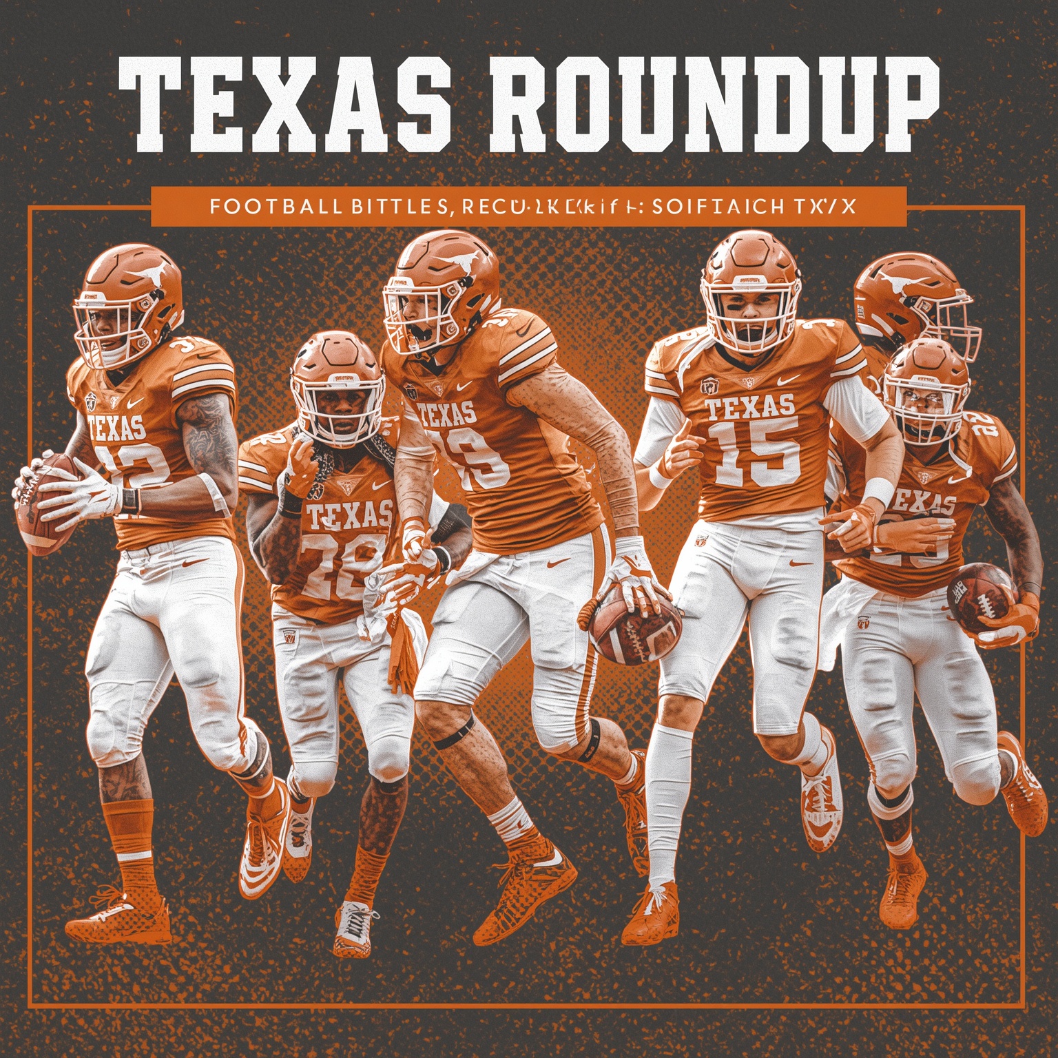 Texas Roundup: Football Battles, Recruiting & Softball - painting of Texas Longhorns football, softball venue