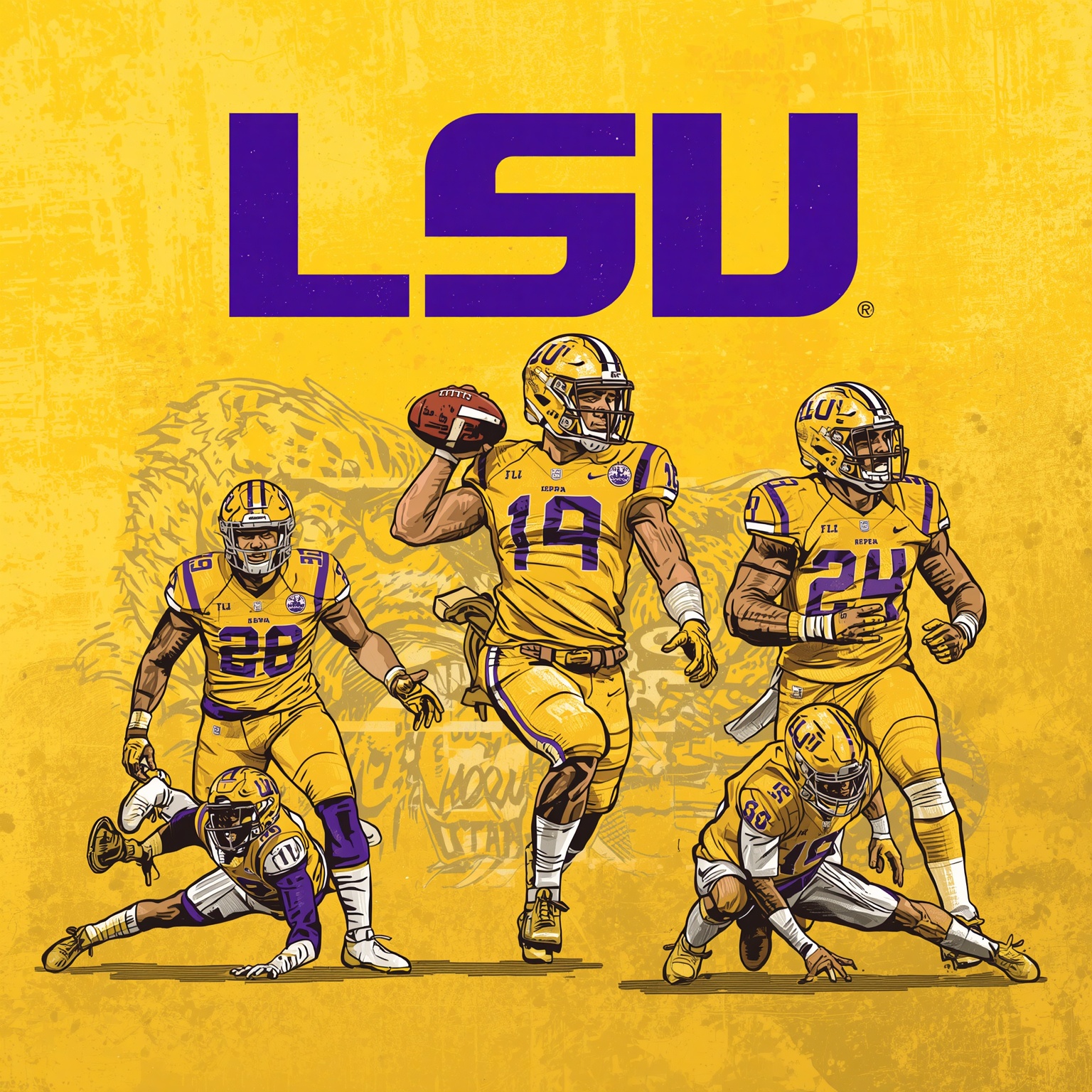 LSU’s Recruiting Frenzy: Shuts, Visits & Family Ties - painting of LSU Tigers football venue