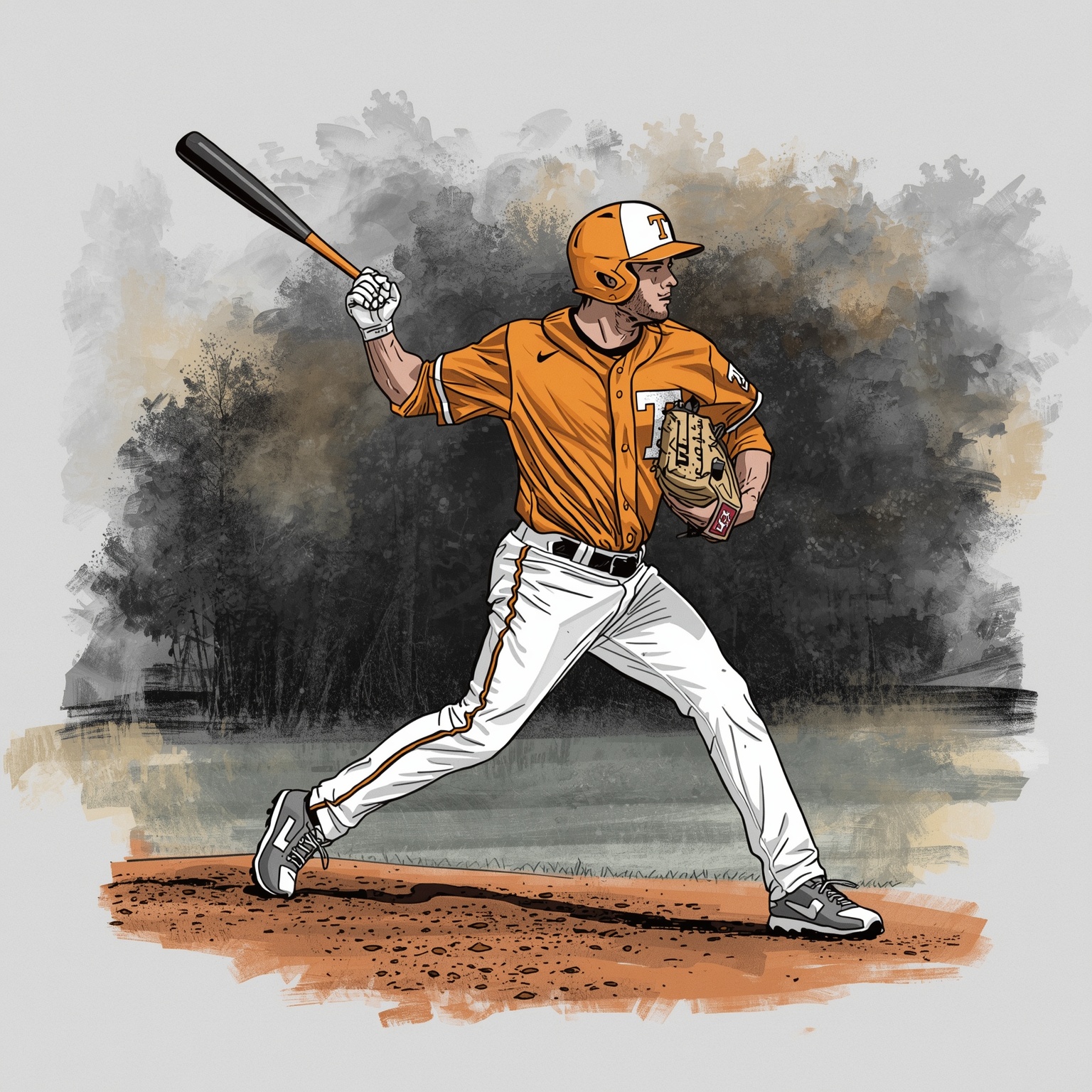 Vols vs. Pirates: Predictions and Live Drama - painting of Tennessee Volunteers baseball venue