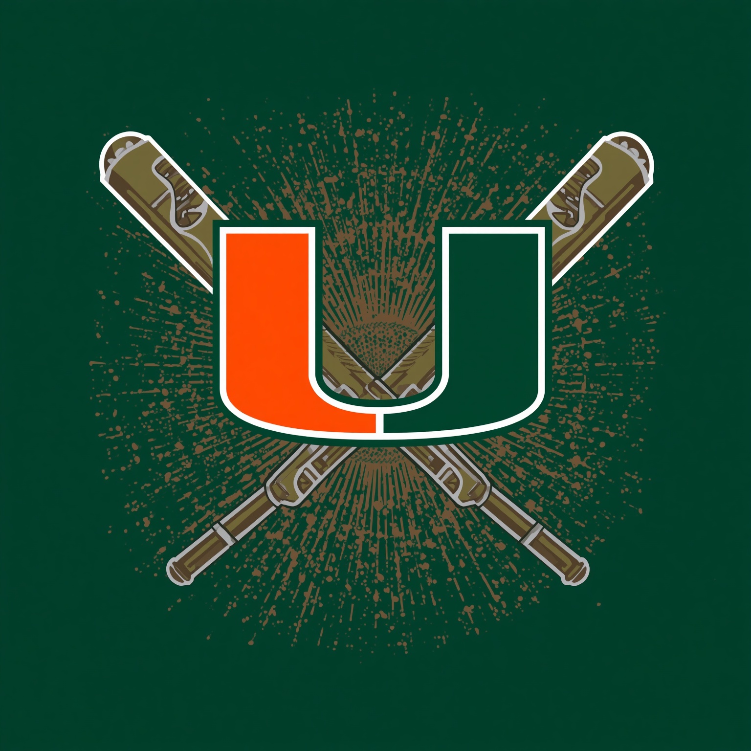 Miami Hurricanes Gear Up: Baseball Regionals and ACC Battles - painting of Miami Hurricanes baseball, basketball venue