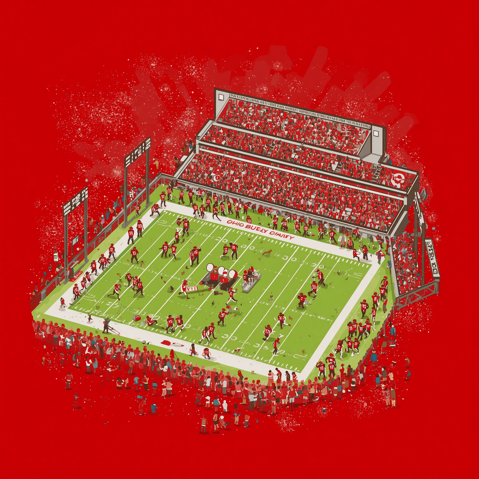 Moving OSU-Michigan to October Would Kill Rivalry - painting of Ohio State Buckeyes football venue