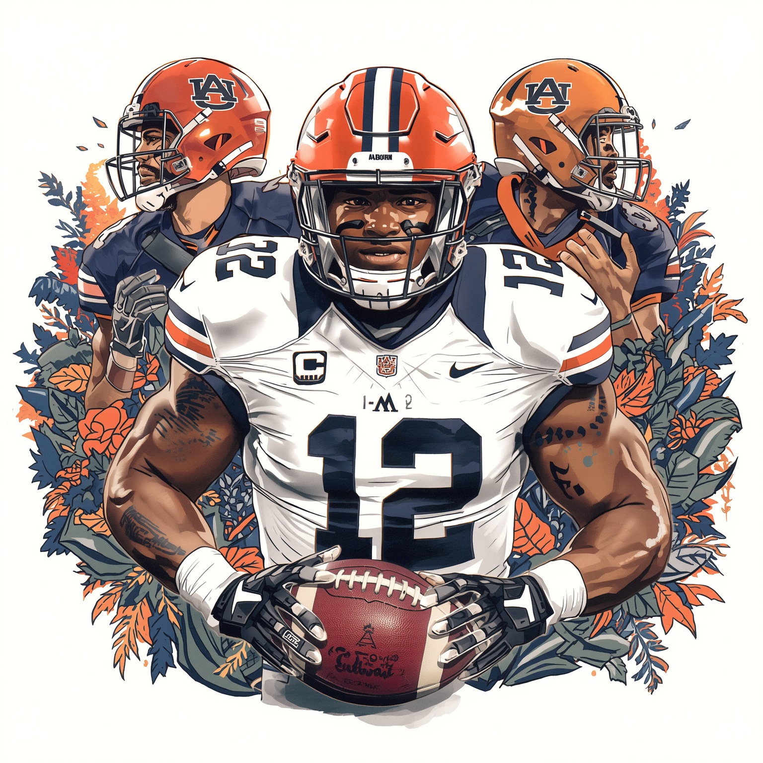Auburn’s Secret Weapon: Byrum Brown’s Heisman Quest - painting of Auburn Tigers football venue