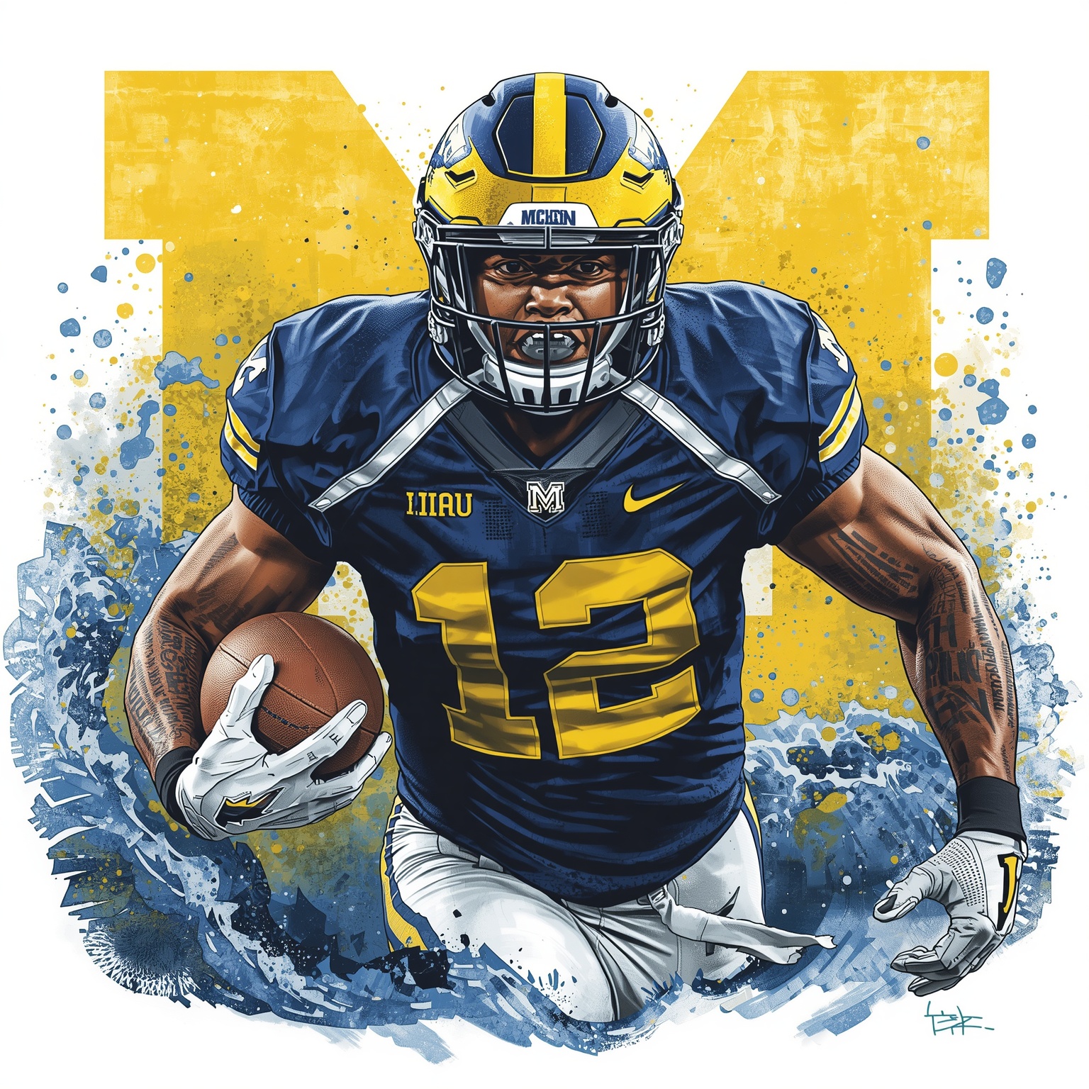 Michigan’s Next Wave: Watson Commitment & CFP 2026 - painting of Michigan Wolverines football venue