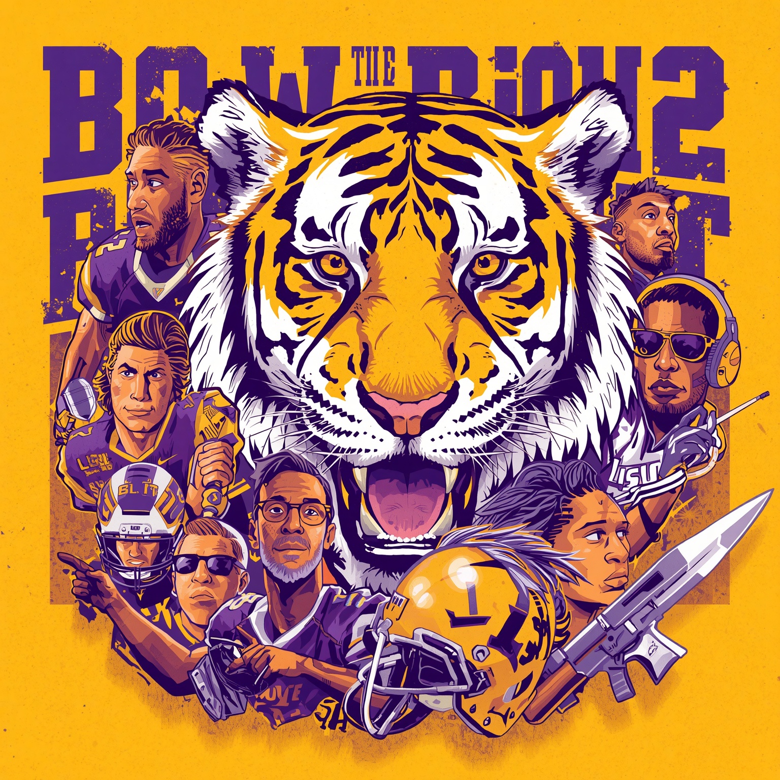Bayou Blitz: LSU's Recruit Frenzy and Berry Breakout - painting of LSU Tigers football venue