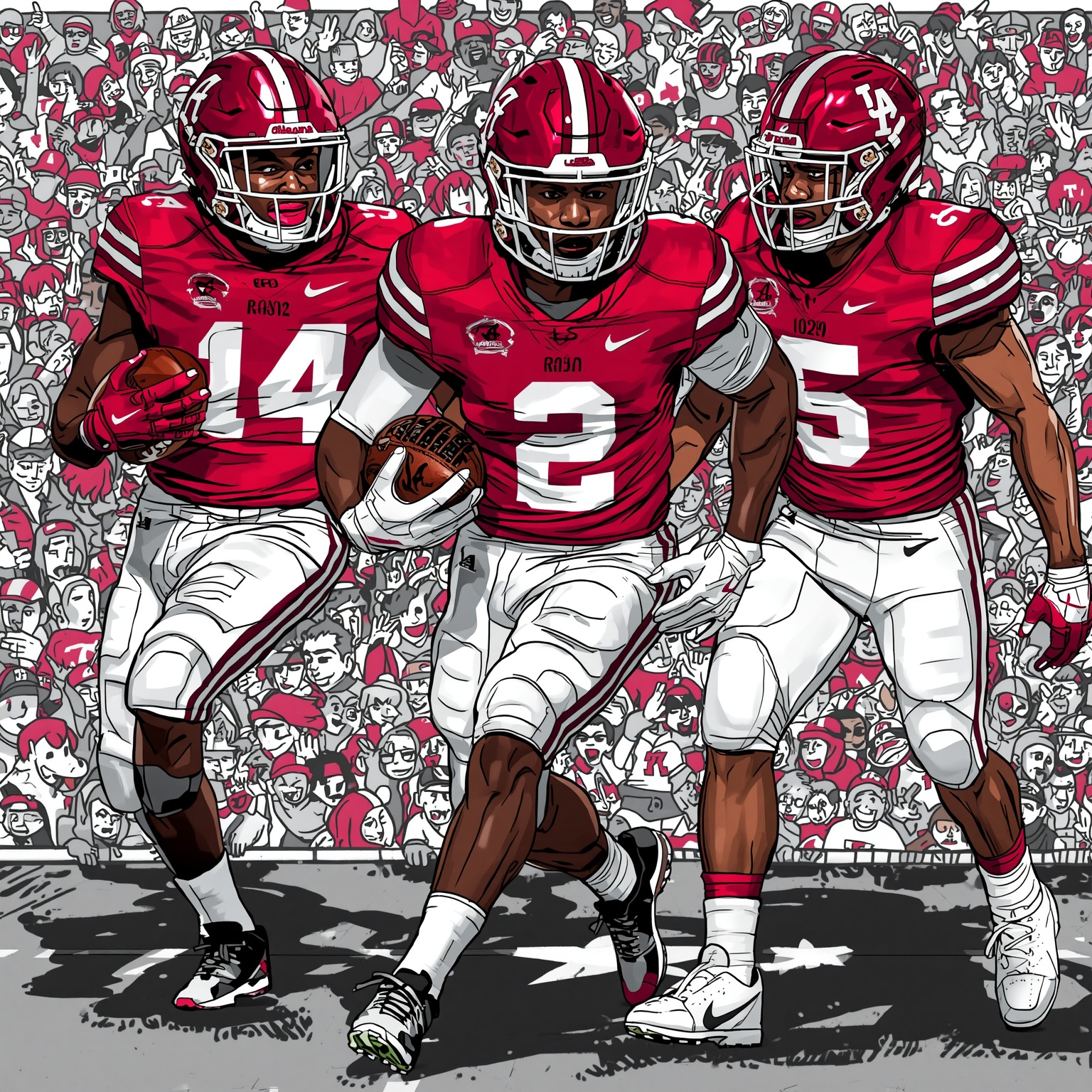 Alabama’s Defense Reloaded and Crucial Weekend Sweep - painting of Alabama Crimson Tide football, baseball, basketball venue