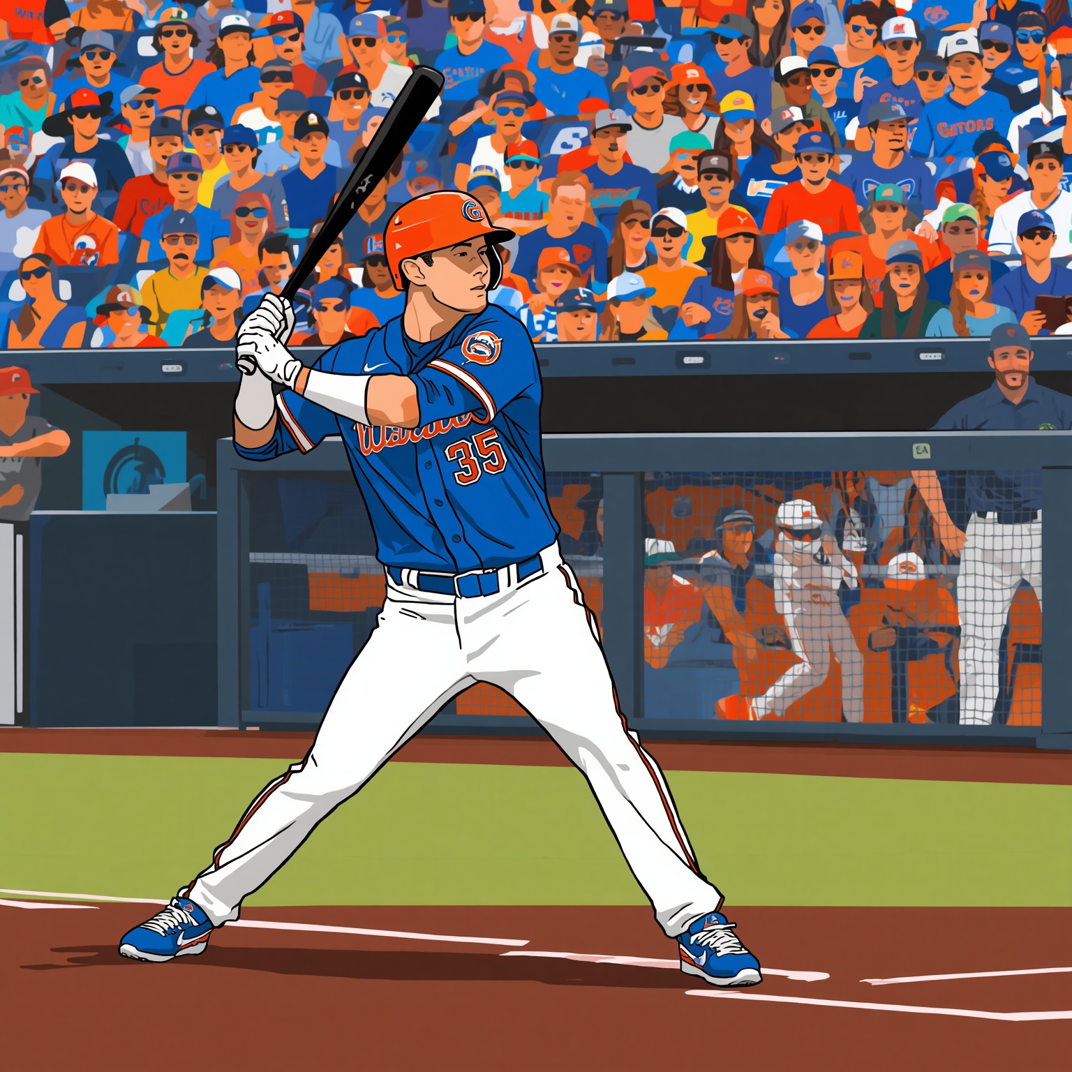 Gators Snag ASUN Player of the Year Catcher - painting of Florida Gators baseball venue