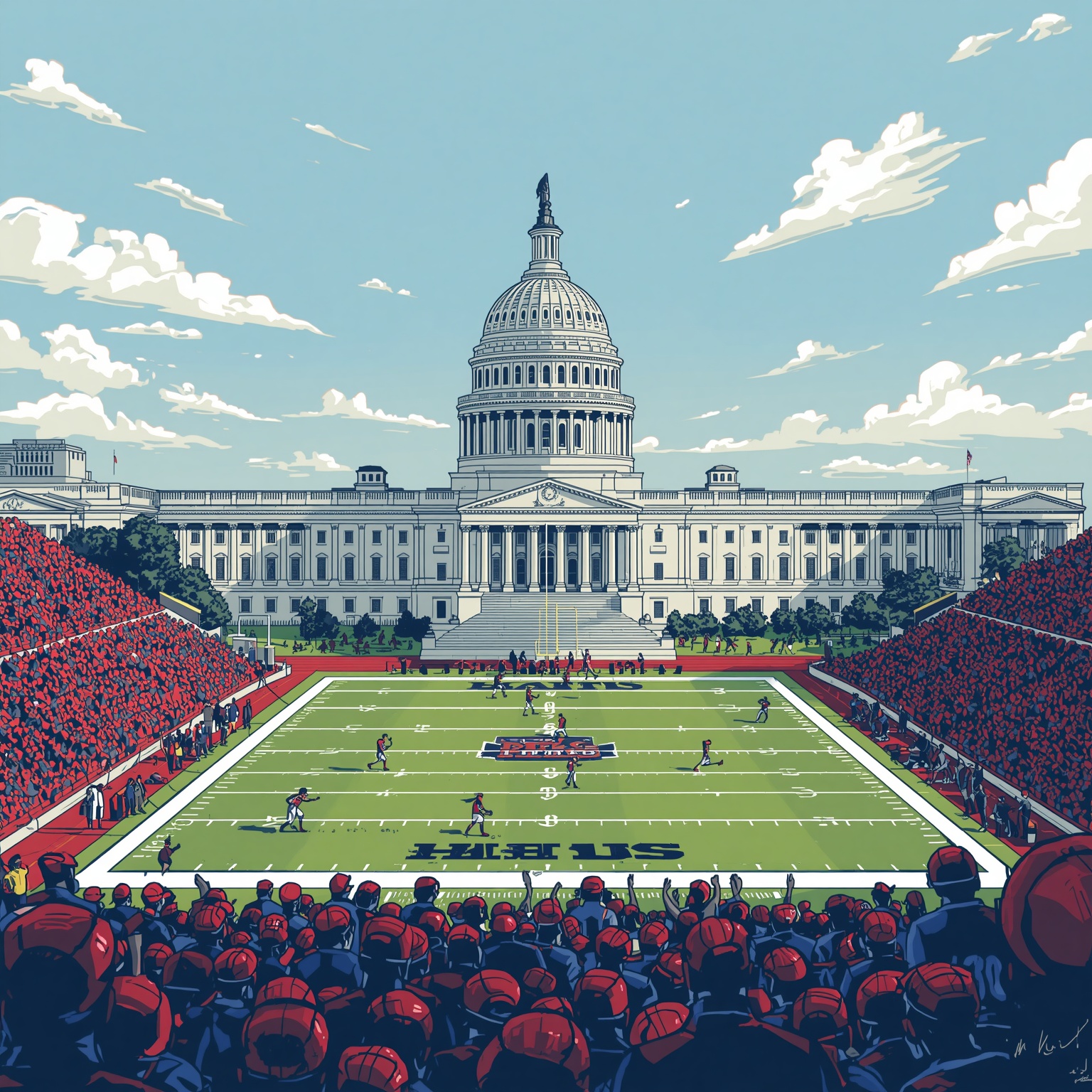 Ole Miss Rebels: Senate Showdown and Game-Day Matchups - painting of Ole Miss Rebels football venue