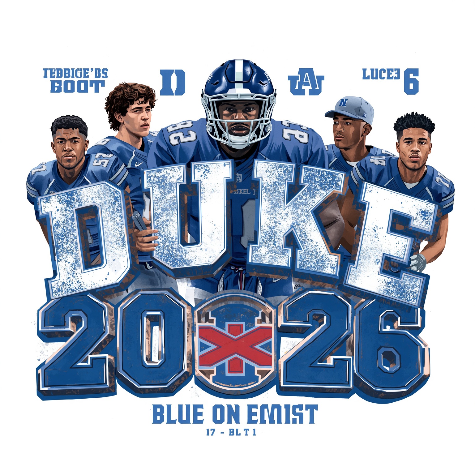 Duke’s 2026 Season: Football X-Factor & Hoops Stars - painting of Duke Blue Devils football, basketball venue