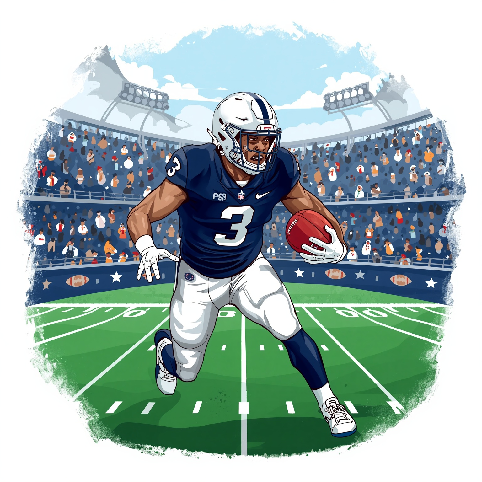 Penn State’s 2026 Outlook: Bowls, Depth & Key Stars - painting of Penn State Nittany Lions football venue