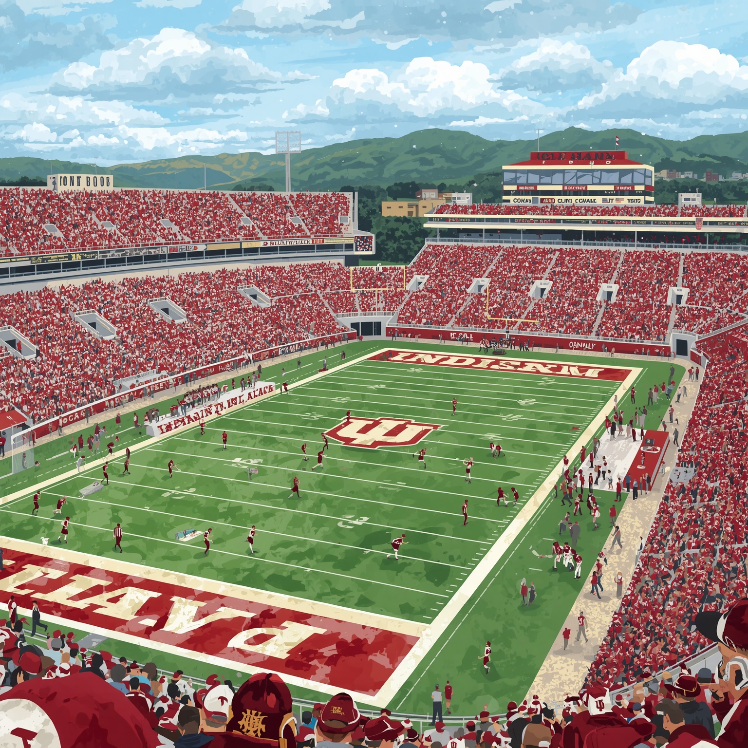Indiana Football's Master Plan: Schedule & Special Teams - painting of Indiana Hoosiers football venue