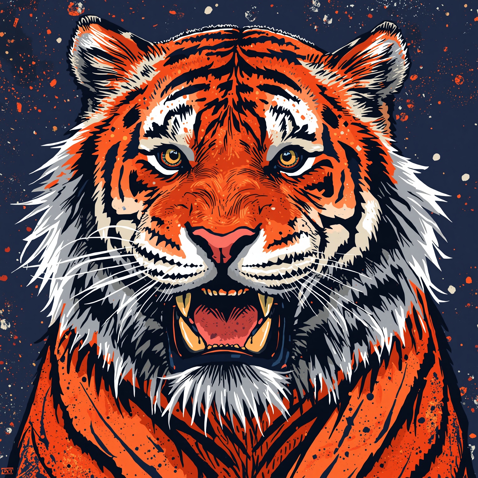 Auburn Tigers’ Stars Gear Up for Postseason Showdowns - painting of Auburn Tigers football, baseball venue