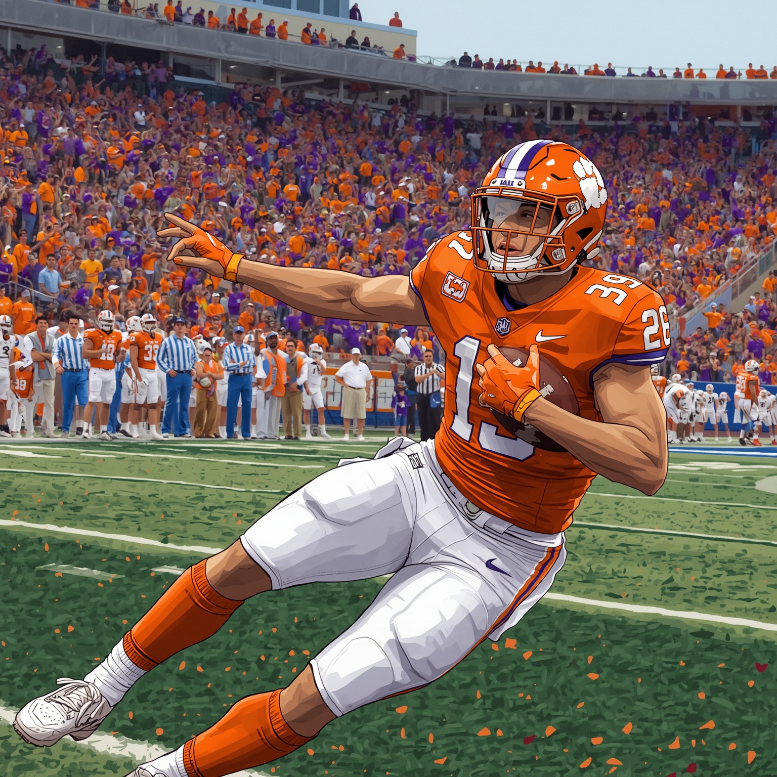 Clemson Courts Jacobs Scion in Legacy Offer - painting of Clemson Tigers football venue