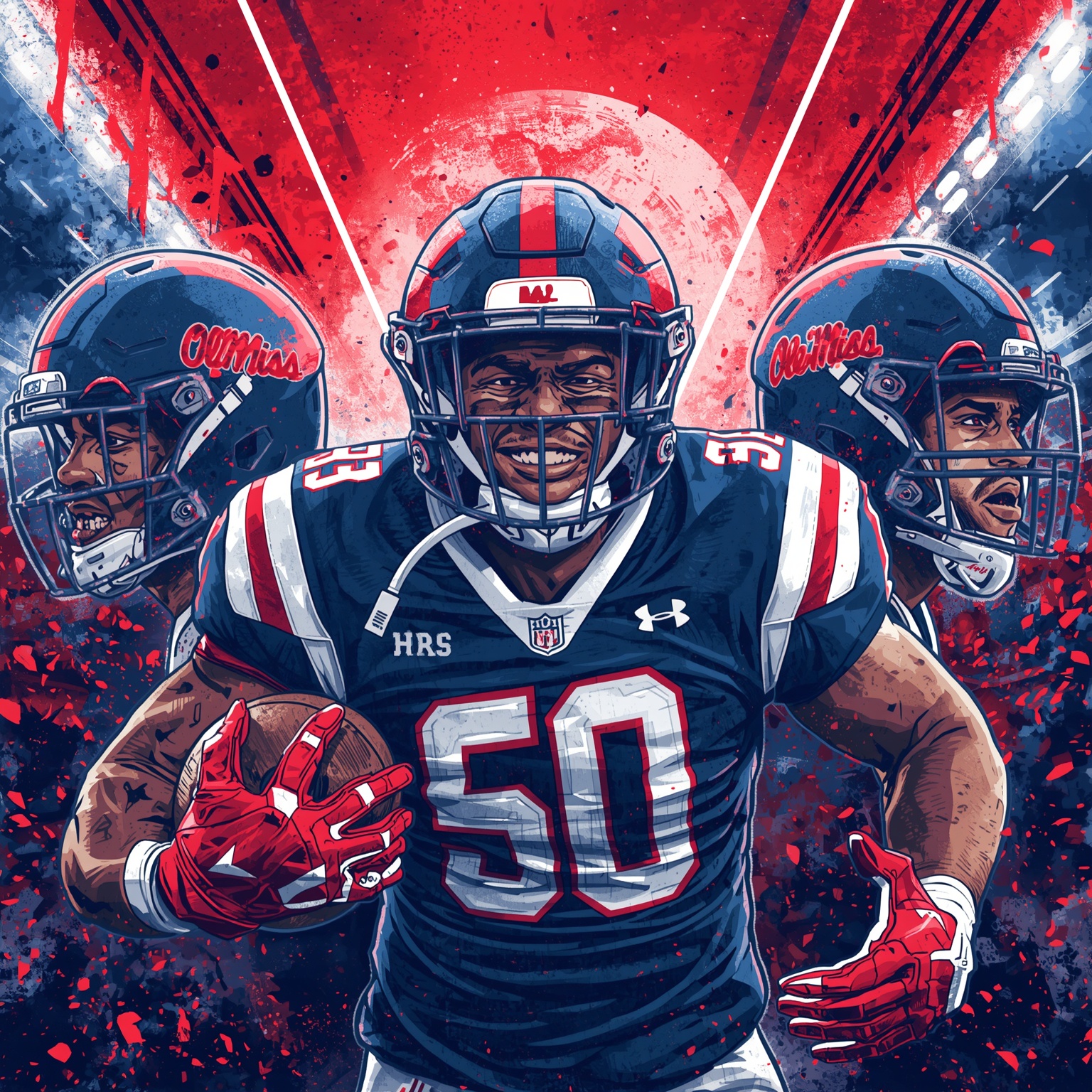 Six Keys to Ole Miss’ 2026 Offensive Ceiling - painting of Ole Miss Rebels football venue