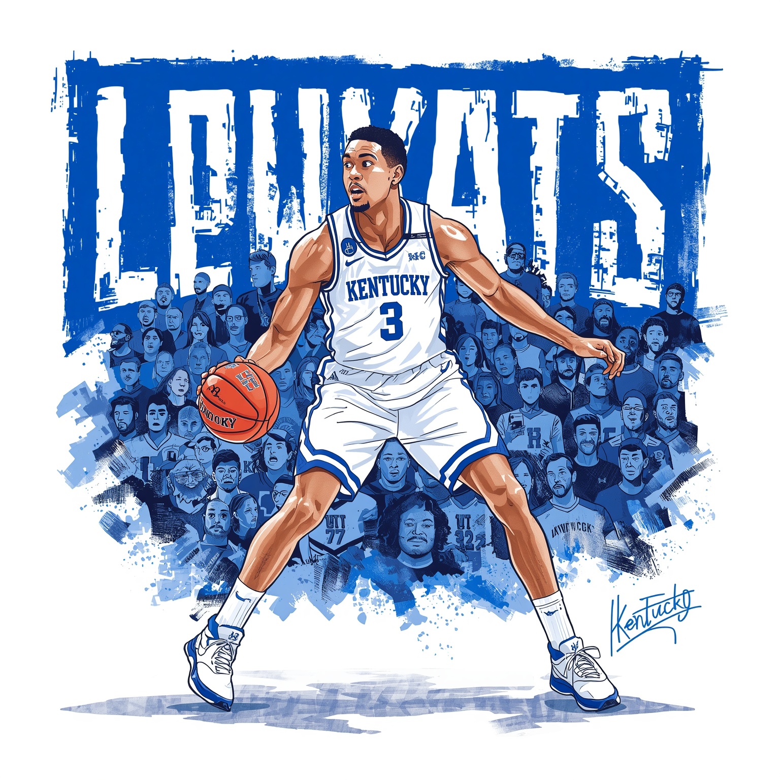Pope Captures Elite Five-Star Recruit for 2027 Class - painting of Kentucky Wildcats basketball venue