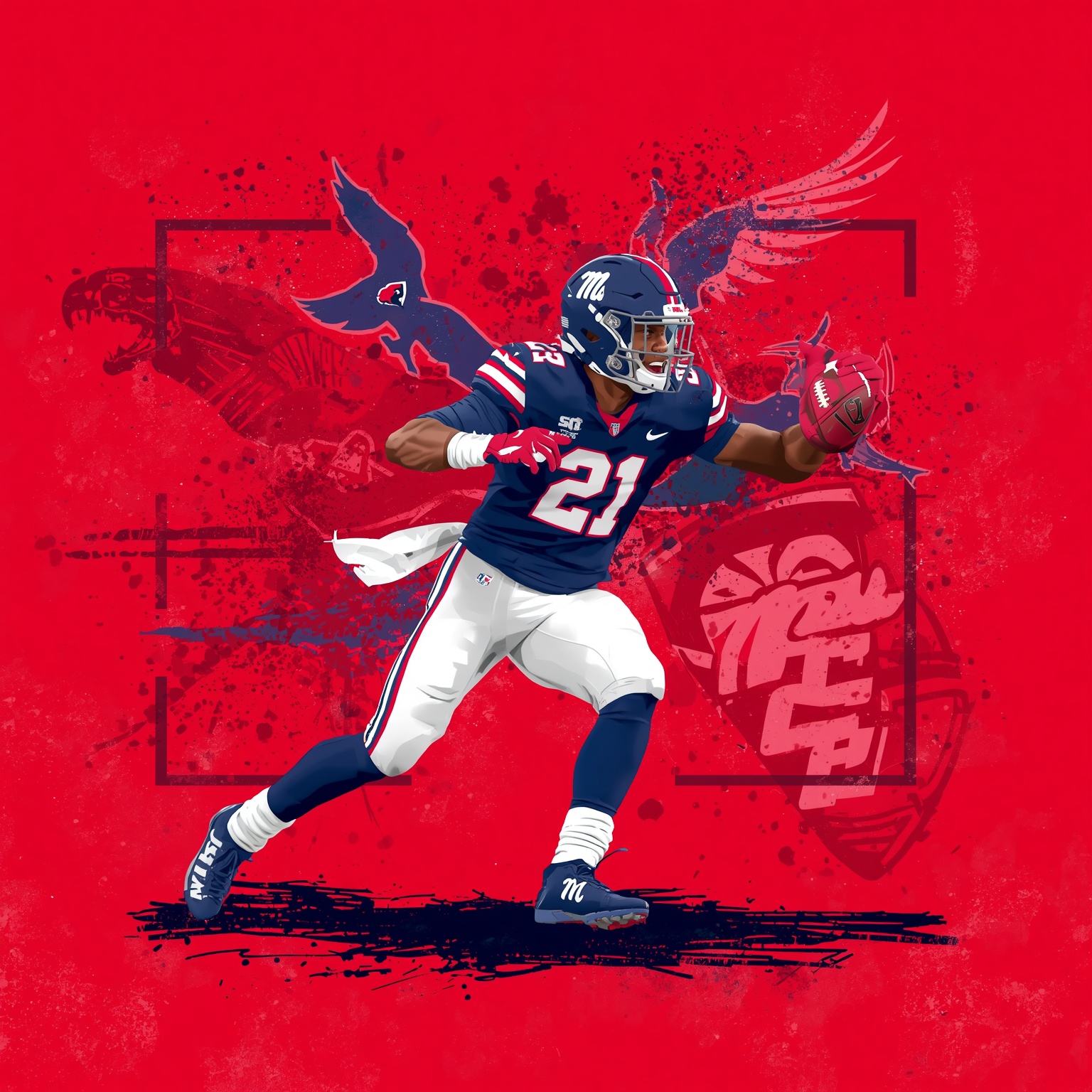 Ole Miss: Recruiting Twist and SEC Showdown - painting of Ole Miss Rebels football venue