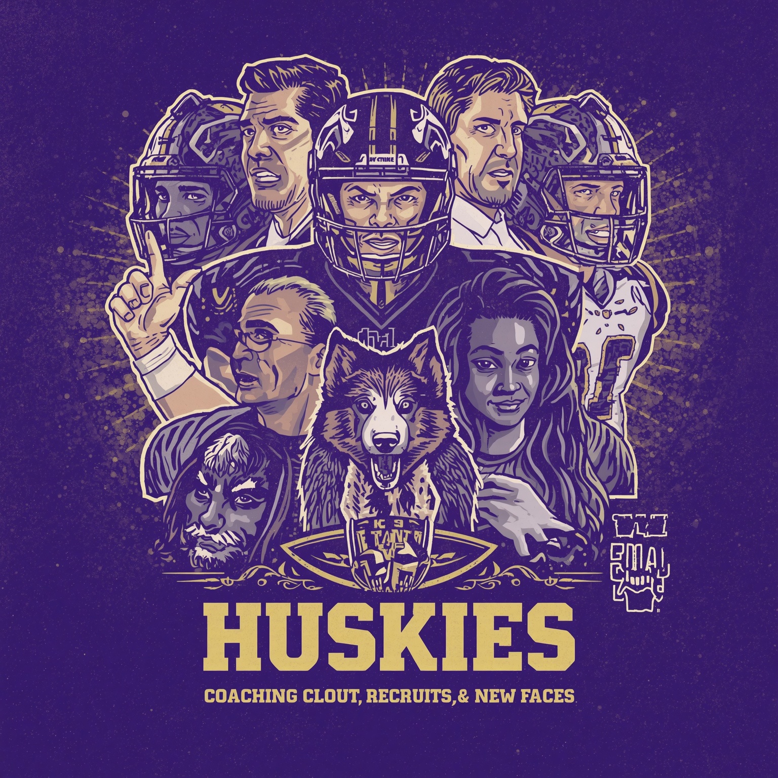 UW Football: Coaching Clout, Recruits, and New Faces - painting of Washington Huskies football venue