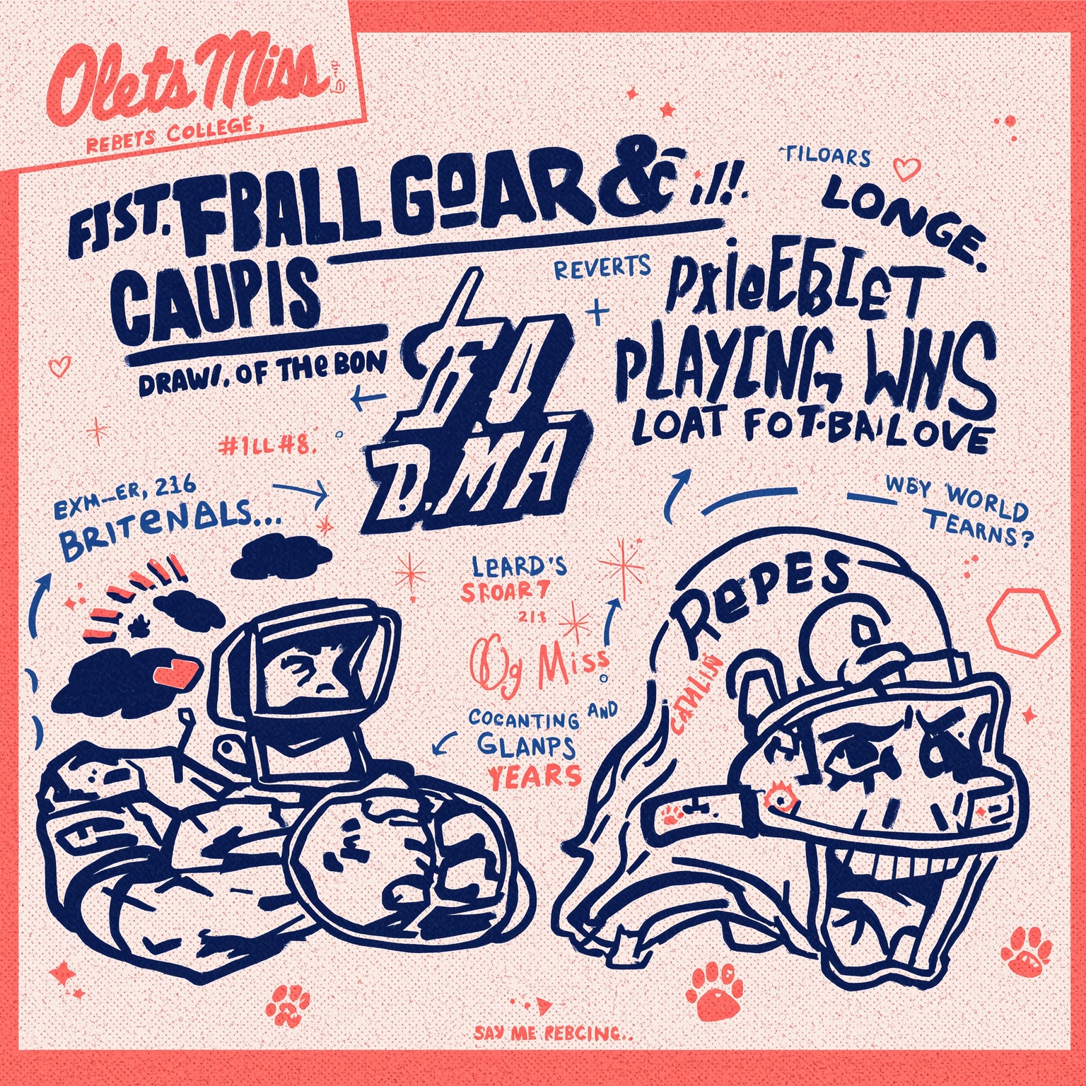 Rebels Gear Up: Fresh Talent, Coaching Wins & Playoff Dreams - painting of Ole Miss Rebels football, baseball venue