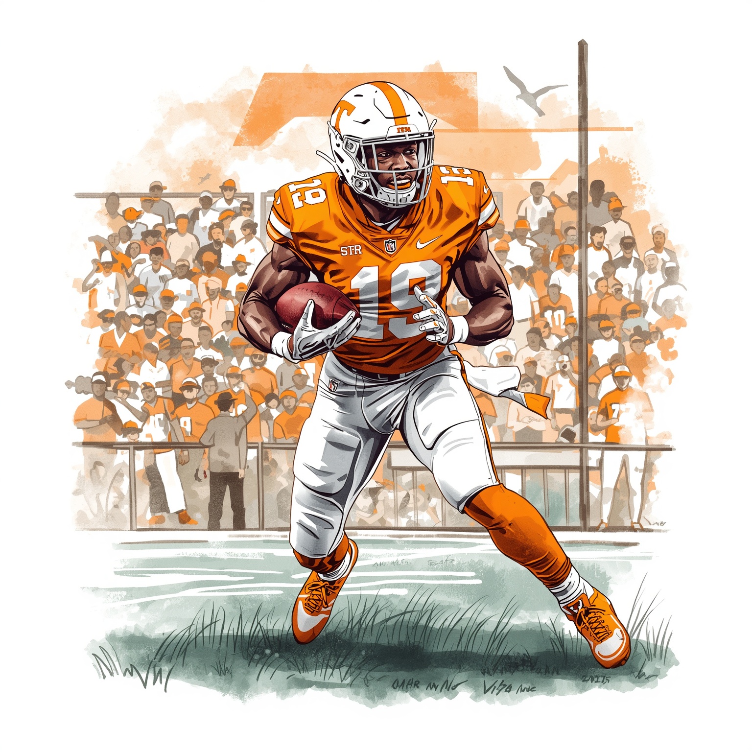 Tennessee’s Veteran Reliever Exits for the Transfer Portal - painting of Tennessee Volunteers football, baseball venue