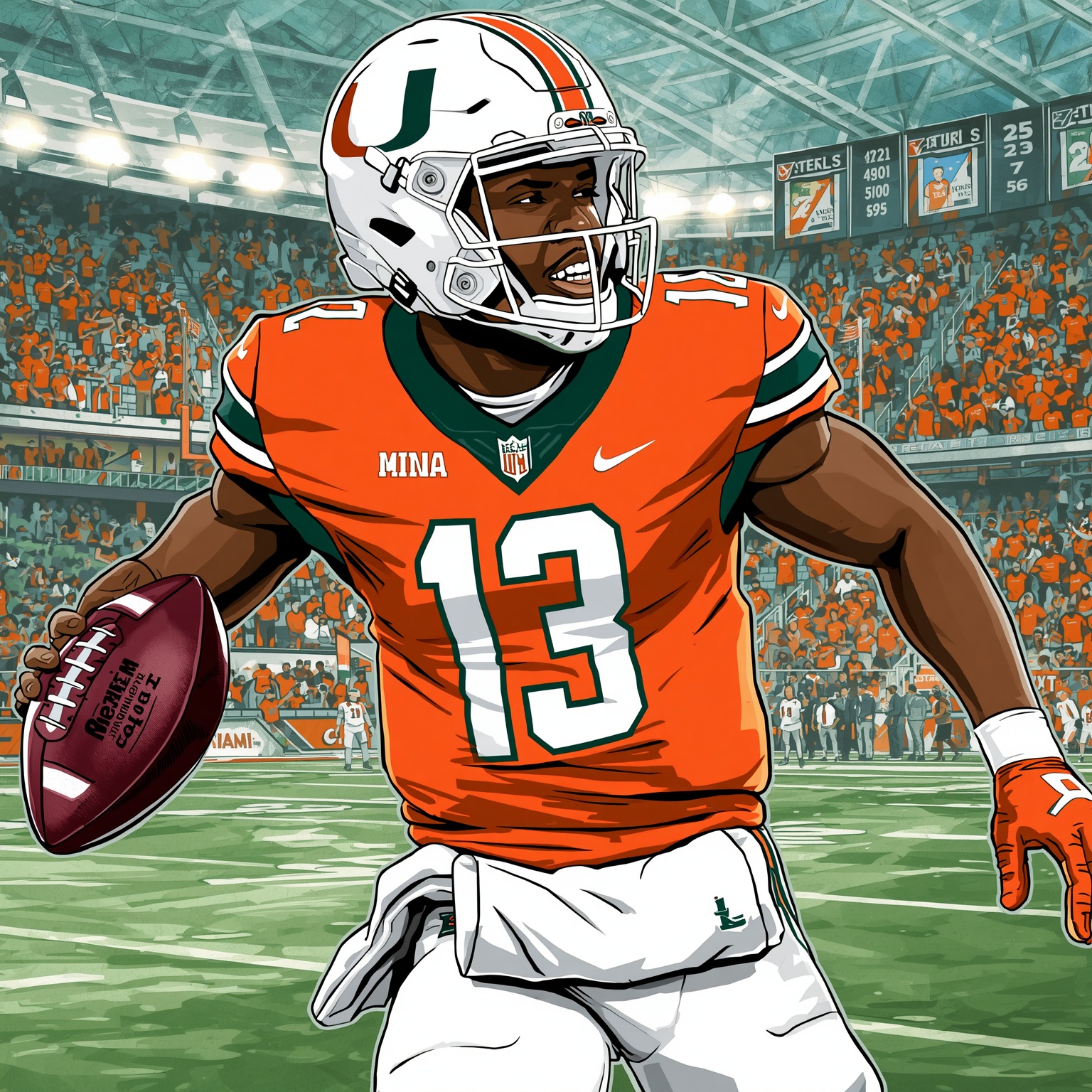 Miami’s Next QB Sensation: Darian Mensah’s Heisman Run - painting of Miami Hurricanes football venue