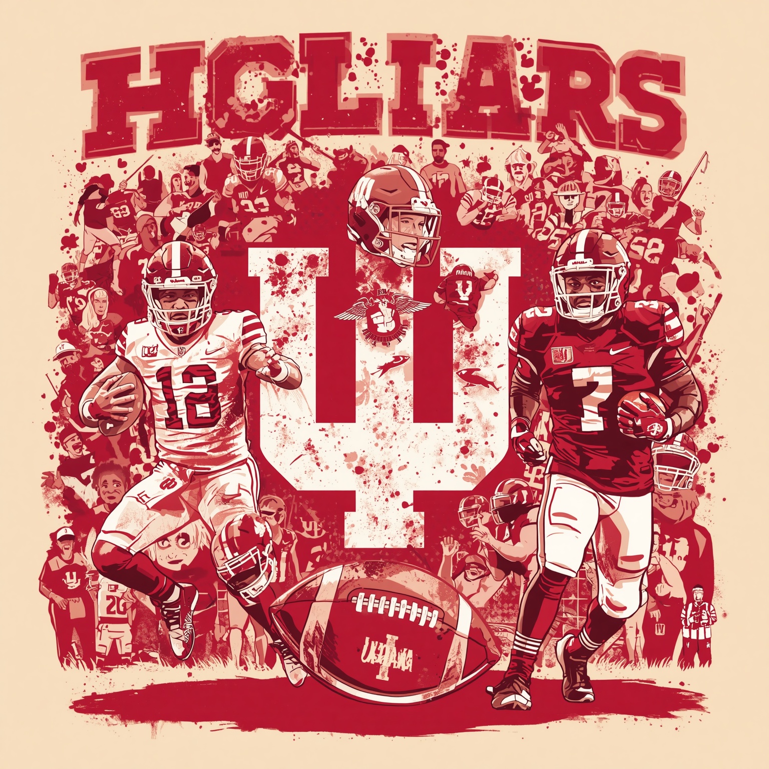 Hoosier Highlights: From New Recruits to Hall of Fame Hopes - painting of Indiana Hoosiers football venue
