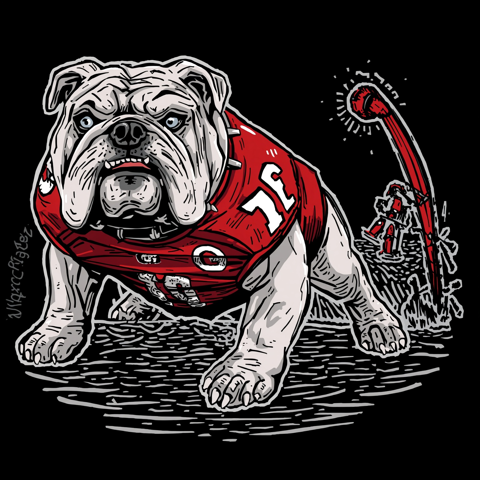 Georgia’s 2026 Season: Rivalries, Risks & Red Flags - painting of Georgia Bulldogs football venue