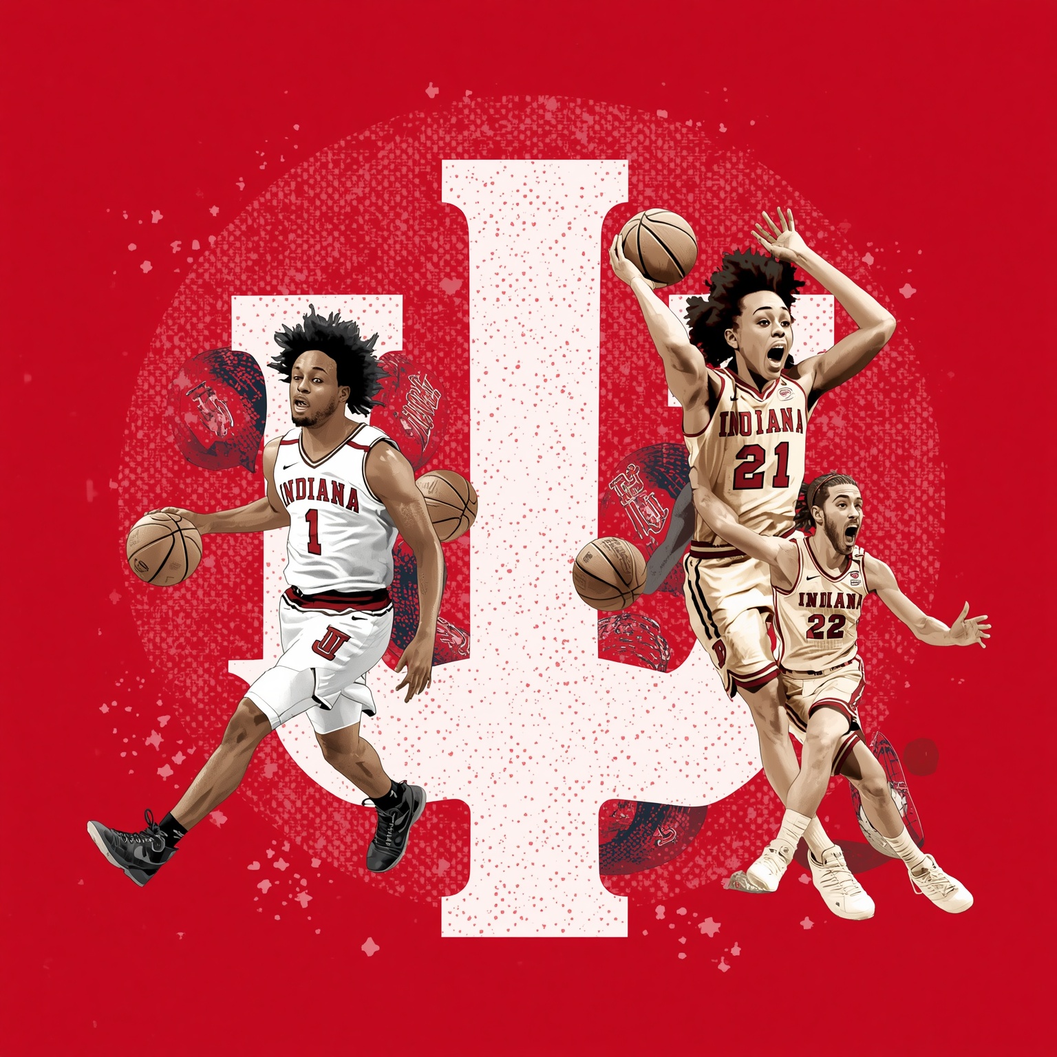 Hoosiers’ All-Star Invasion Across Every Sport - painting of Indiana Hoosiers basketball venue