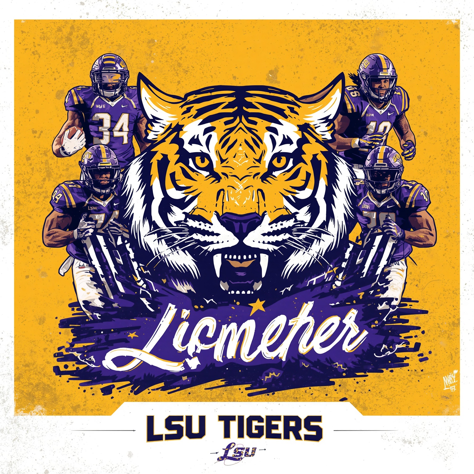 LSU Tigers: New Talent, Matchups & Recruiting Visits - painting of LSU Tigers baseball, football venue
