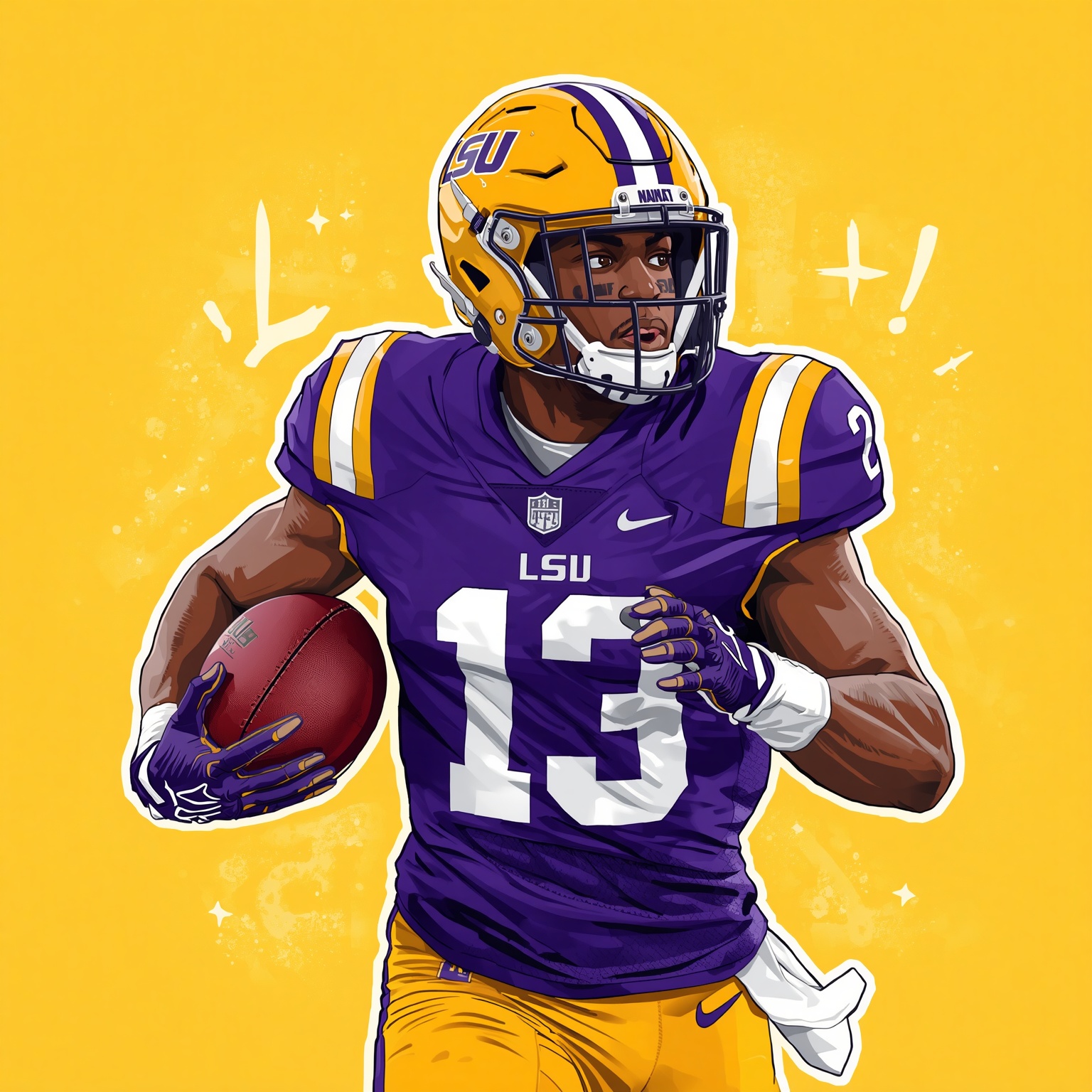 LSU Tigers’ WR Breakout & Summer Offer Bonanza - painting of LSU Tigers football venue