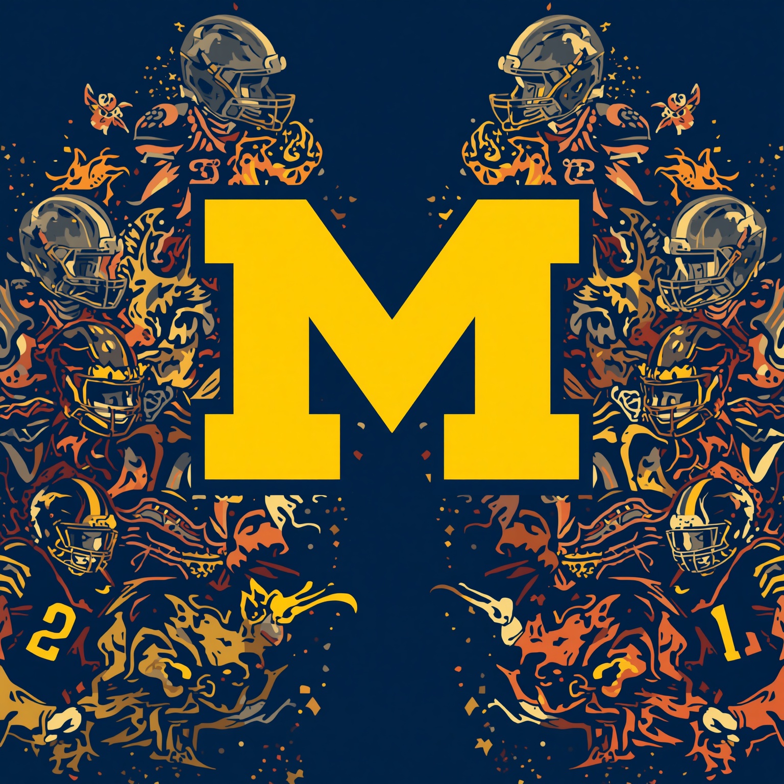 Michigan Football: Top Recruits and Moore’s Return - painting of Michigan Wolverines football venue