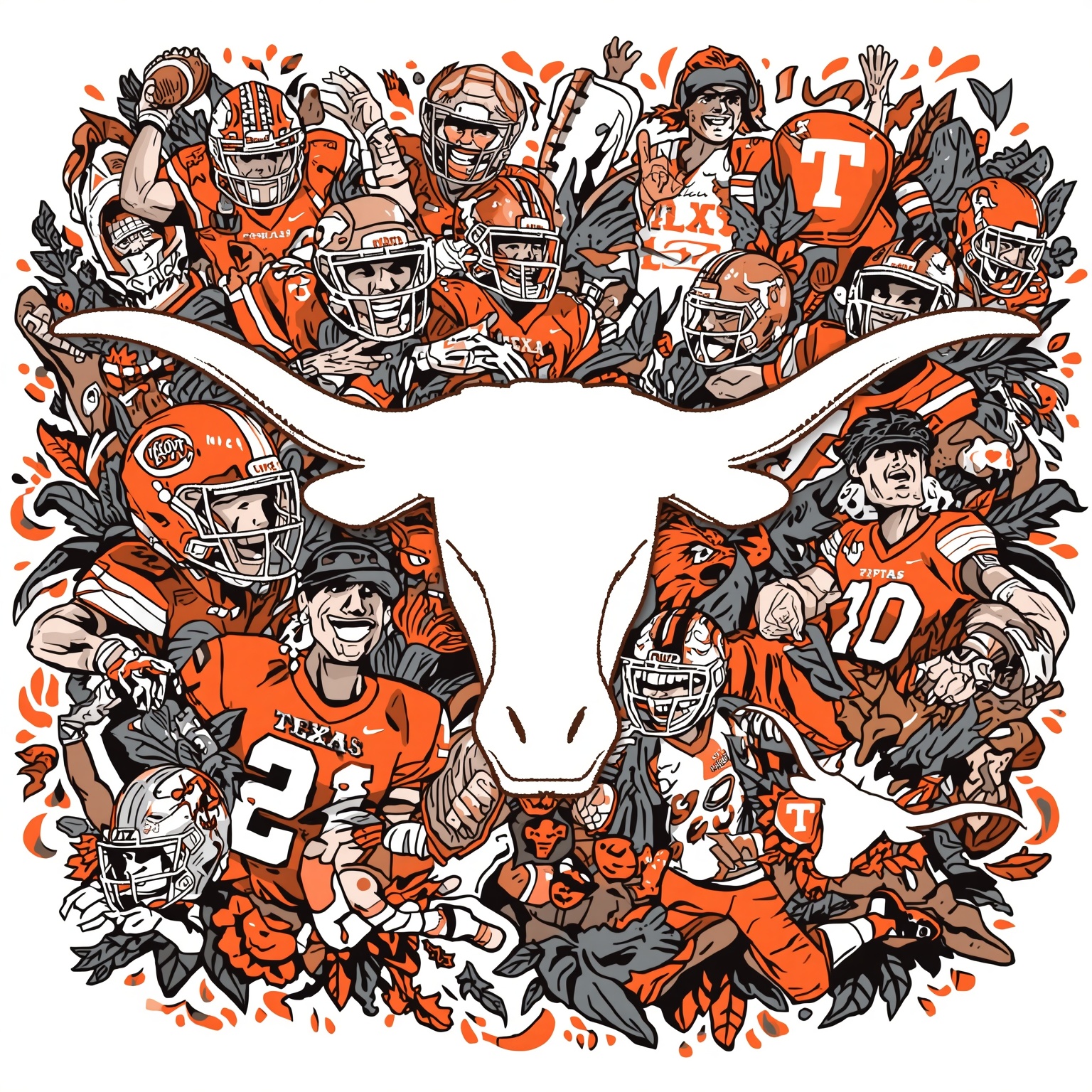 Texas Longhorns: Corner Perils, Cup Glory & TE Ambitions - painting of Texas Longhorns football venue
