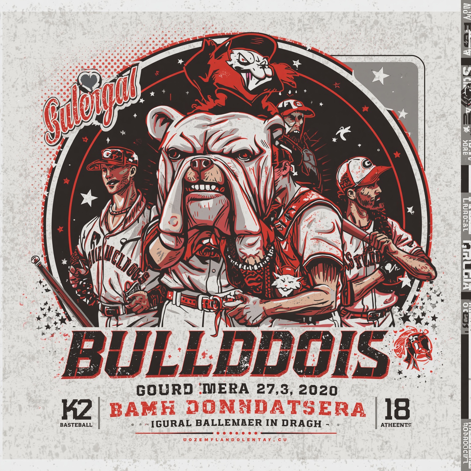 Bulldogs Dominate Longhorns in Omaha - painting of Georgia Bulldogs baseball venue
