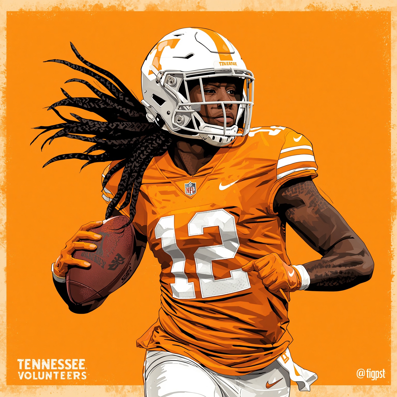 6-Foot-5 OL Q’Mari Hudson Chooses Tennessee Volunteers - painting of Tennessee Volunteers football venue