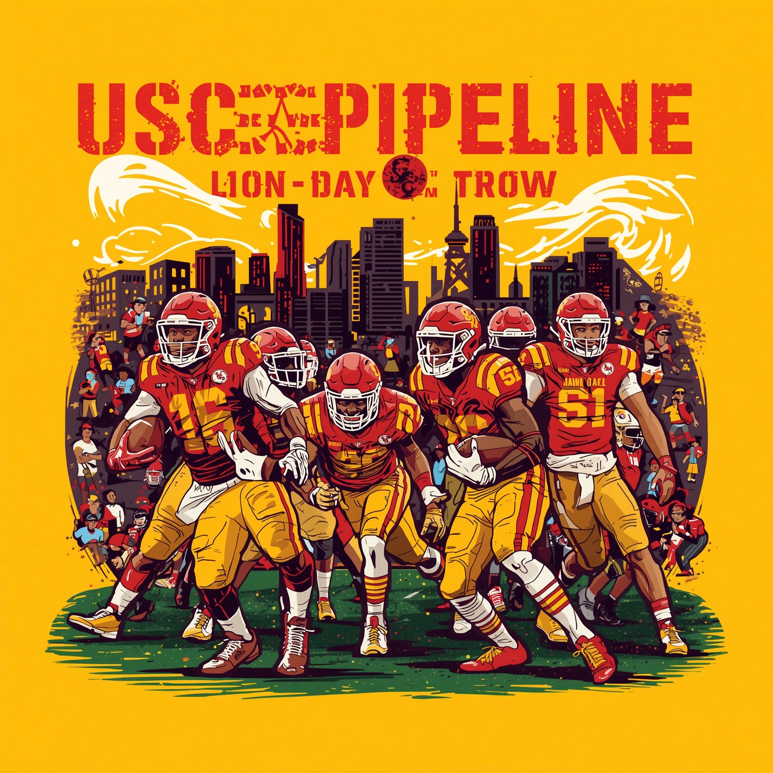 USC Pipeline: From Super Bowl QBs to Hot 2028 Recruit - painting of USC Trojans football venue