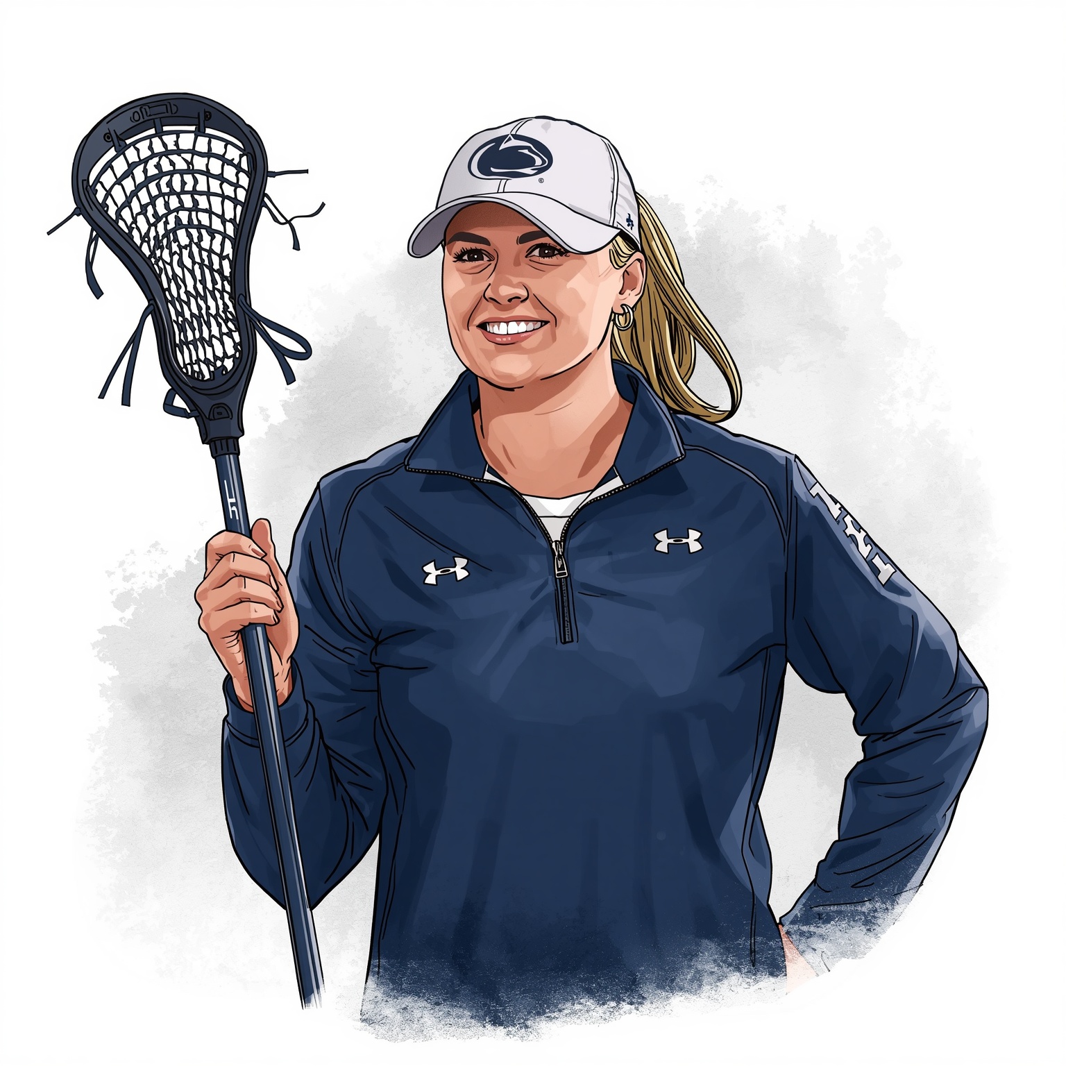 Gridiron Royalty Joins Penn State’s Lacrosse Coaching Ranks - painting of Penn State Nittany Lions https://www.si.com/college/pennstate/olympic-sports/penn-state-hires-mallory-hasselbeck-to-womens-lacrosse-staff?utm_source=RSS venue