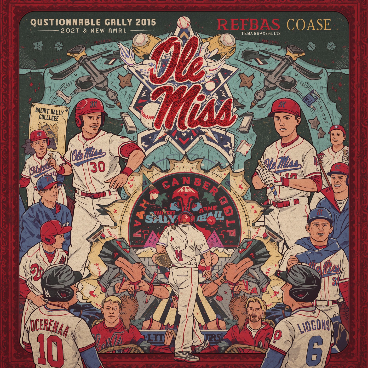 Ole Miss Baseball: Questionable Calls & New Arm - painting of Ole Miss Rebels baseball venue