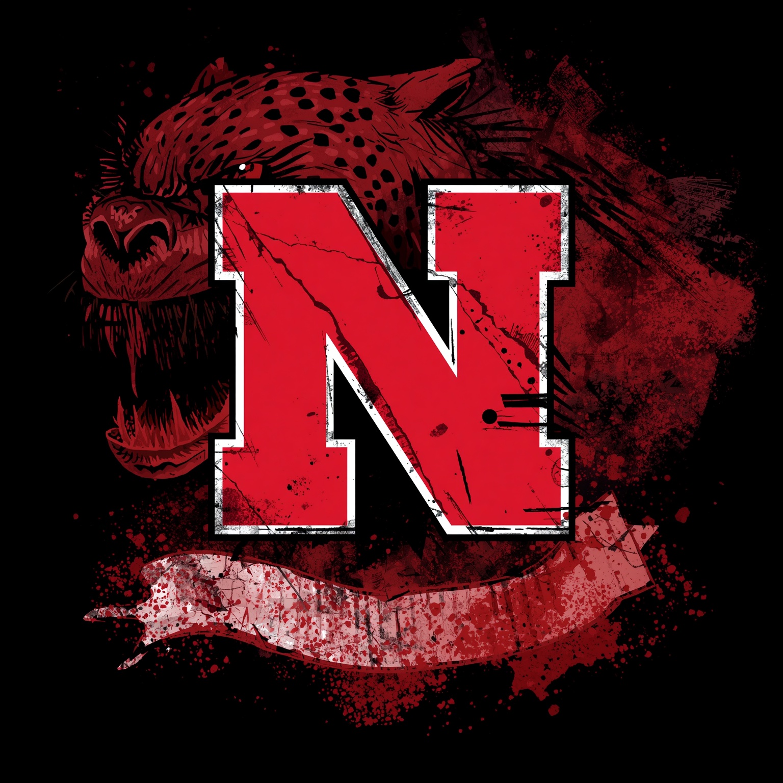 Nebraska's New Recruit and the 2026 Football Nightmare - painting of Nebraska Cornhuskers volleyball, football venue