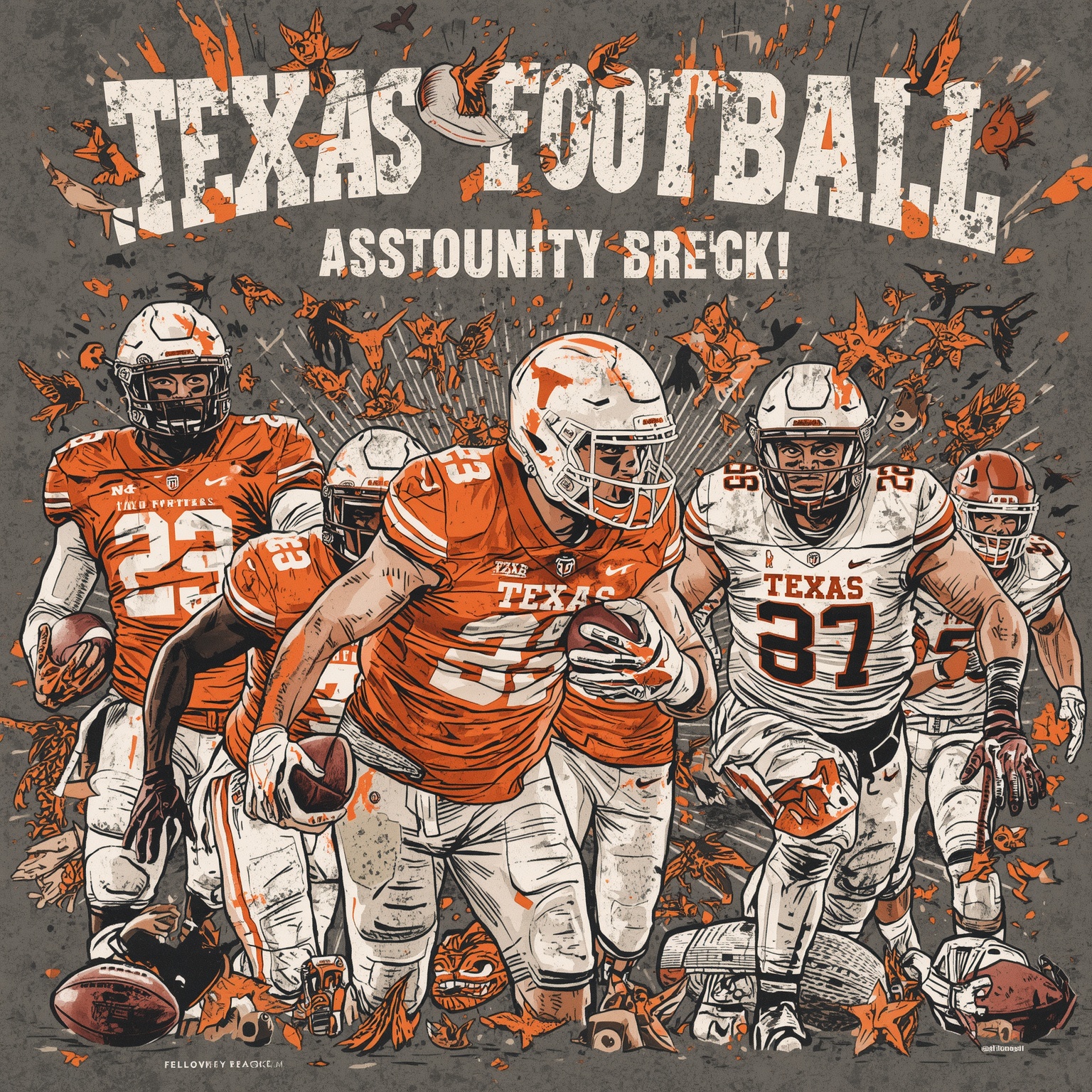 Texas Longhorns’ Defenses, Drama, and Do-or-Die Games - painting of Texas Longhorns football venue