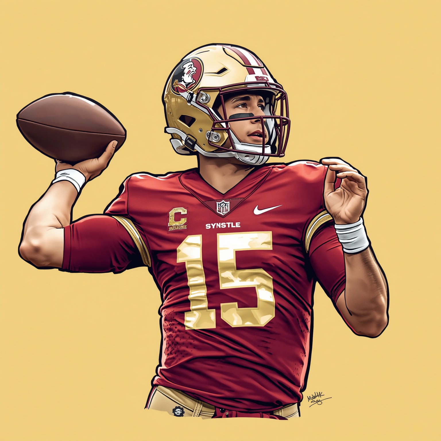 FSU’s Future Stars: QB, WR & Elite 2027 Prospect - painting of Florida State Seminoles football venue