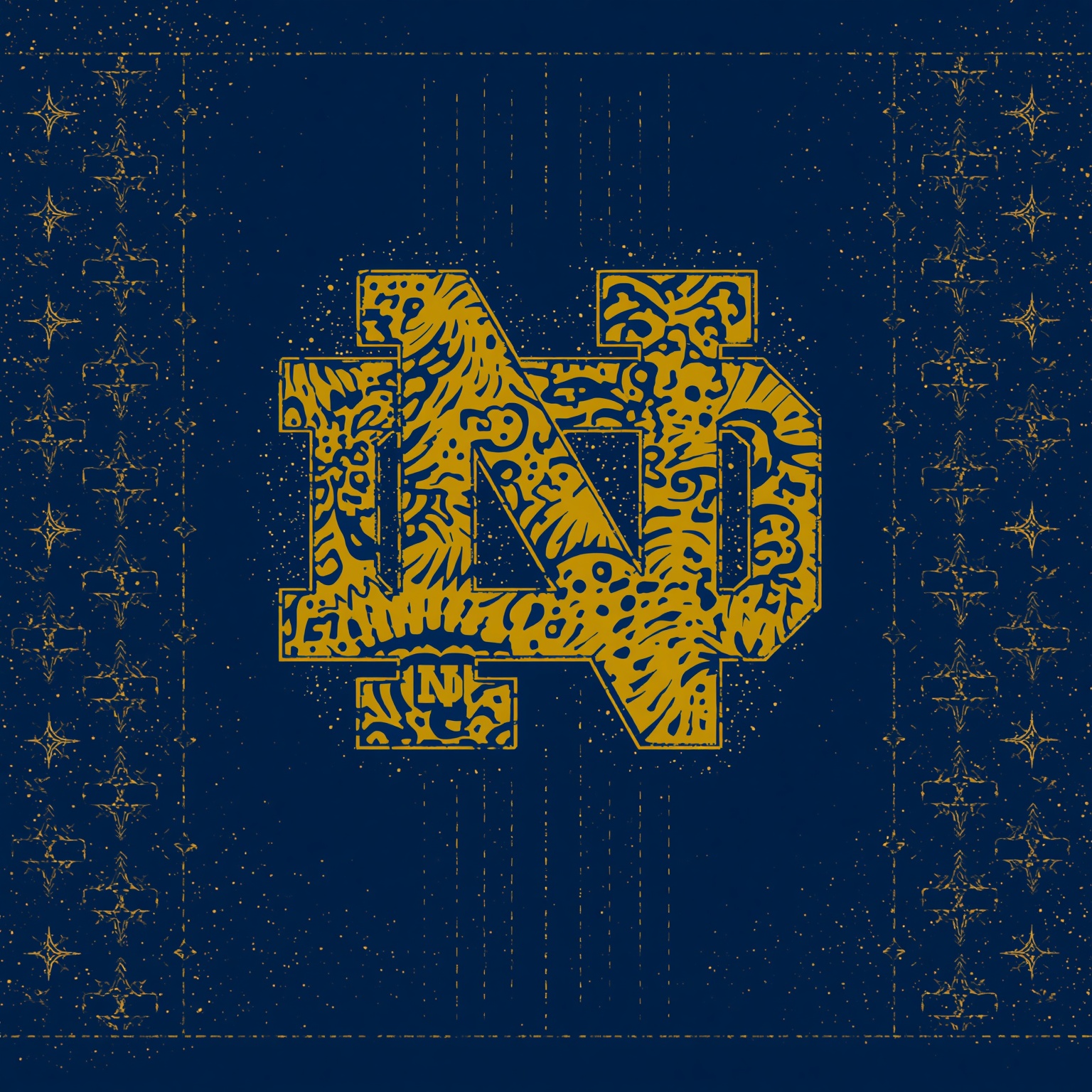 Notre Dame’s LB Recruiting Drama & 2026 Opponent Stats - painting of Notre Dame Fighting Irish football venue