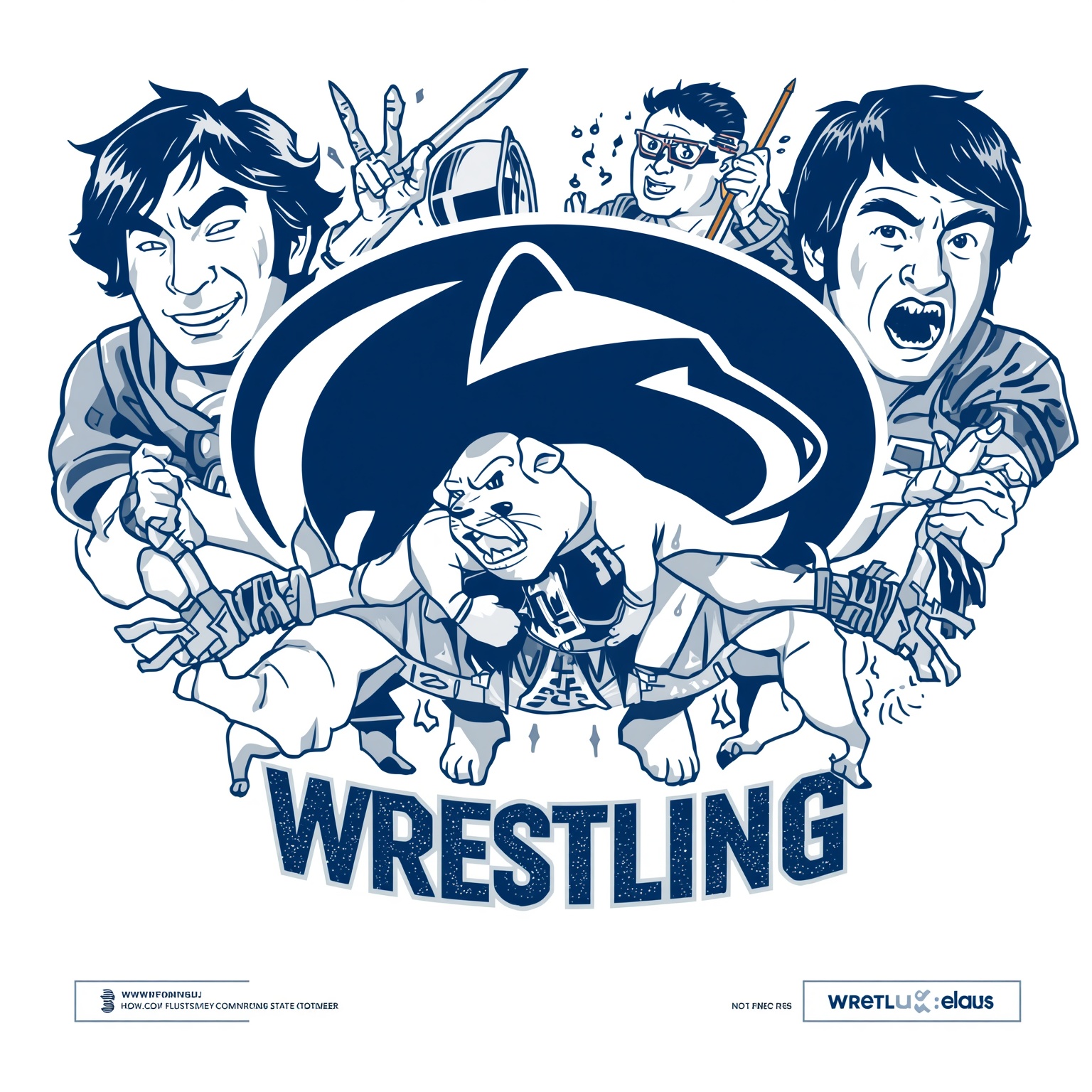 Penn State Pins Its Mark on Final X Showdown - painting of Penn State Nittany Lions https://www.si.com/college/pennstate/wrestling/live-penn-state-wrestling-updates-from-final-x?utm_source=RSS venue