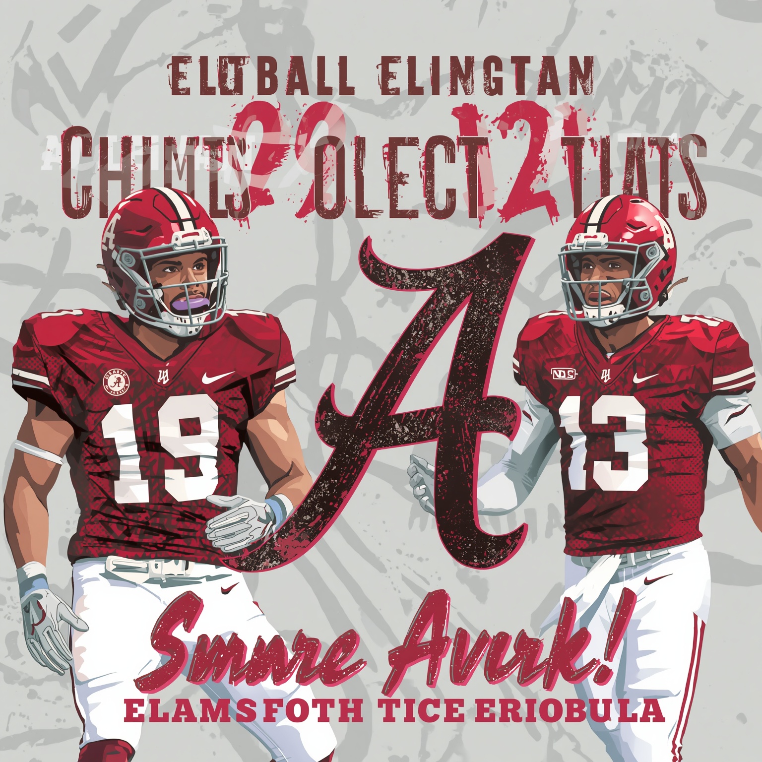 Alabama Sports: Rival Preview, Season Awards, Transfer Talk - painting of Alabama Crimson Tide basketball, football venue