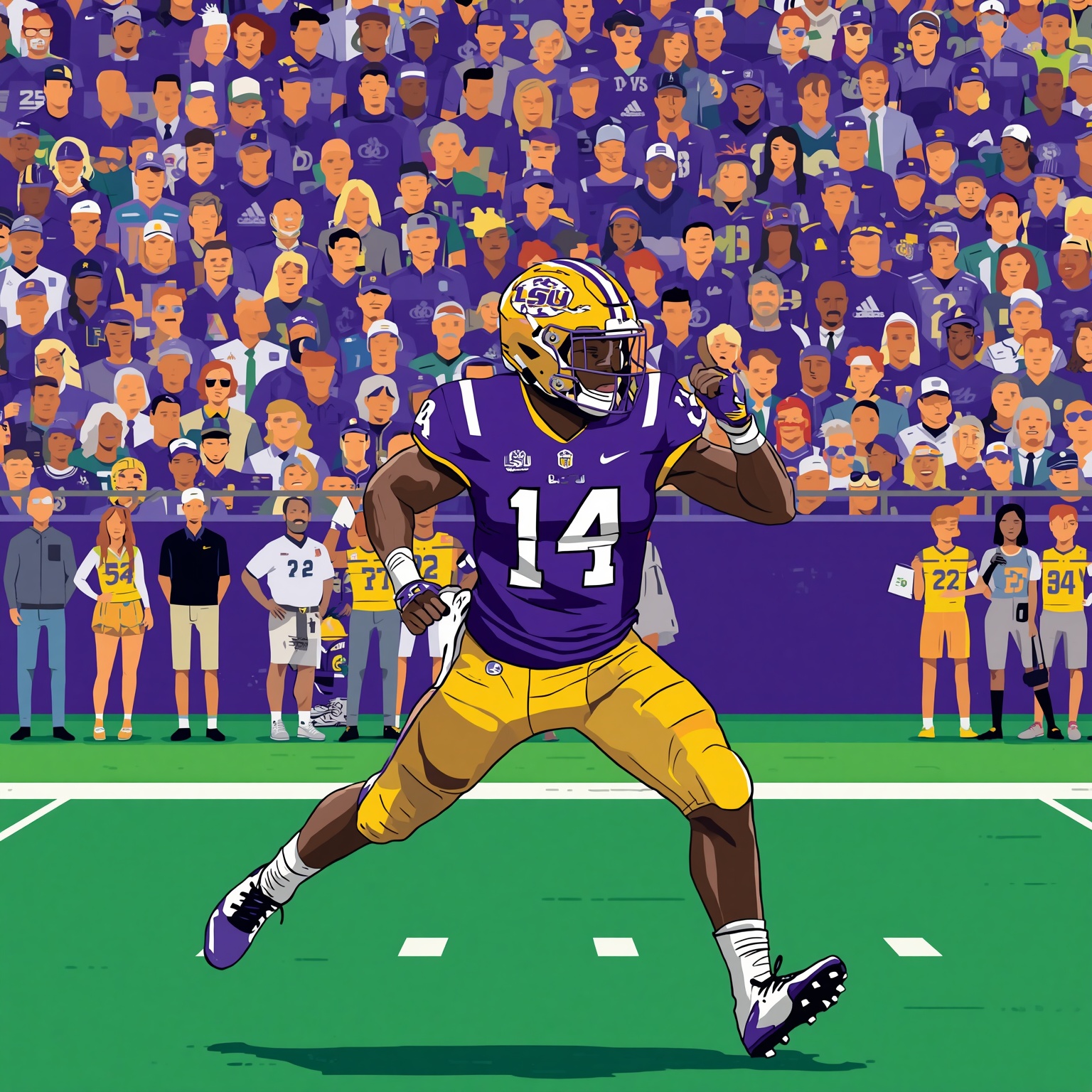 LSU’s 2026 Playbook: Recruits, Legends, Rival Profiles - painting of LSU Tigers football venue