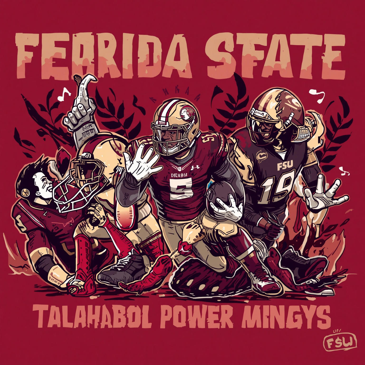FSU’s Defense Drama & Position Power Plays - painting of Florida State Seminoles football venue