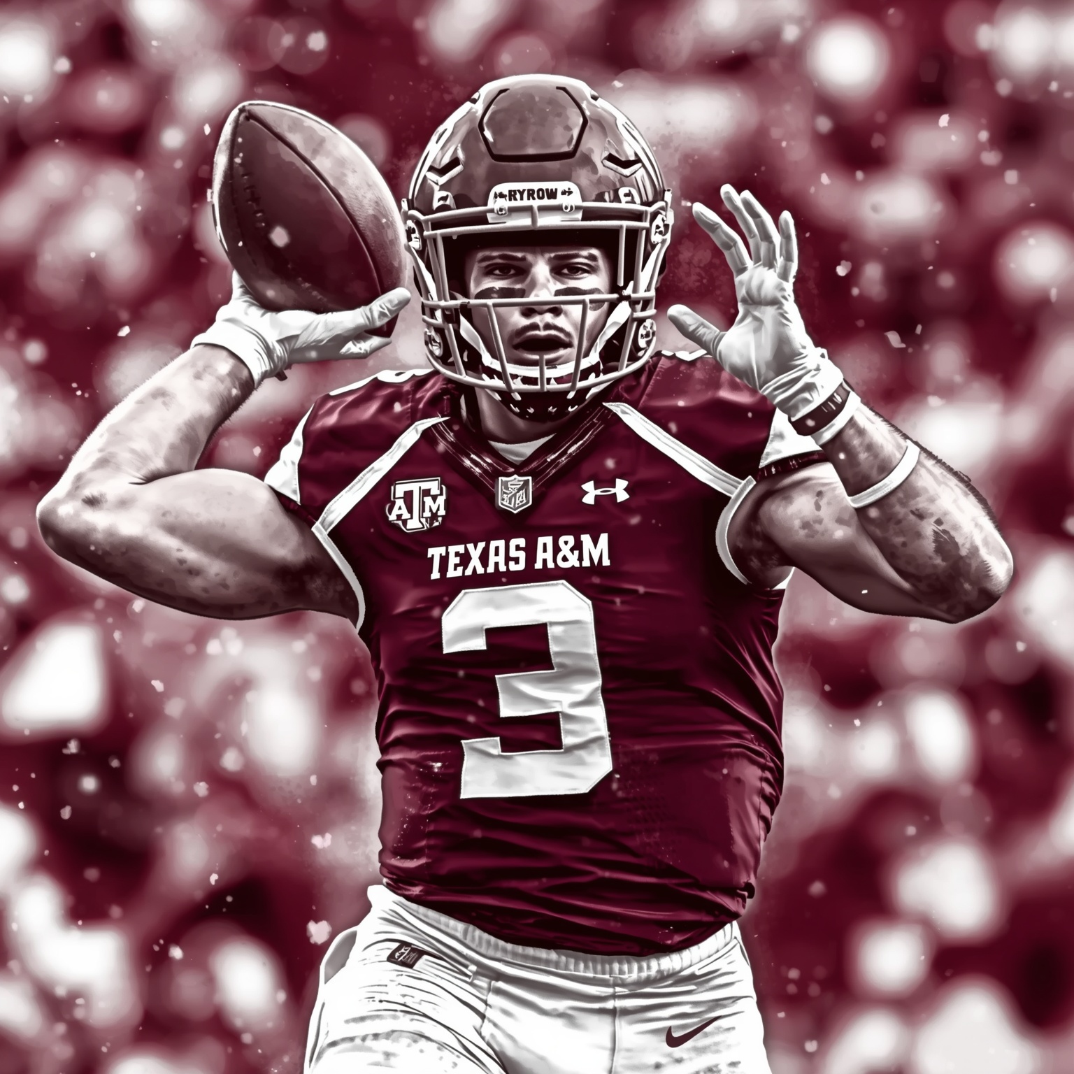 QB Royalty, Bold Predictions & A&M’s 5-Star New LB - painting of Texas A&M Aggies football venue